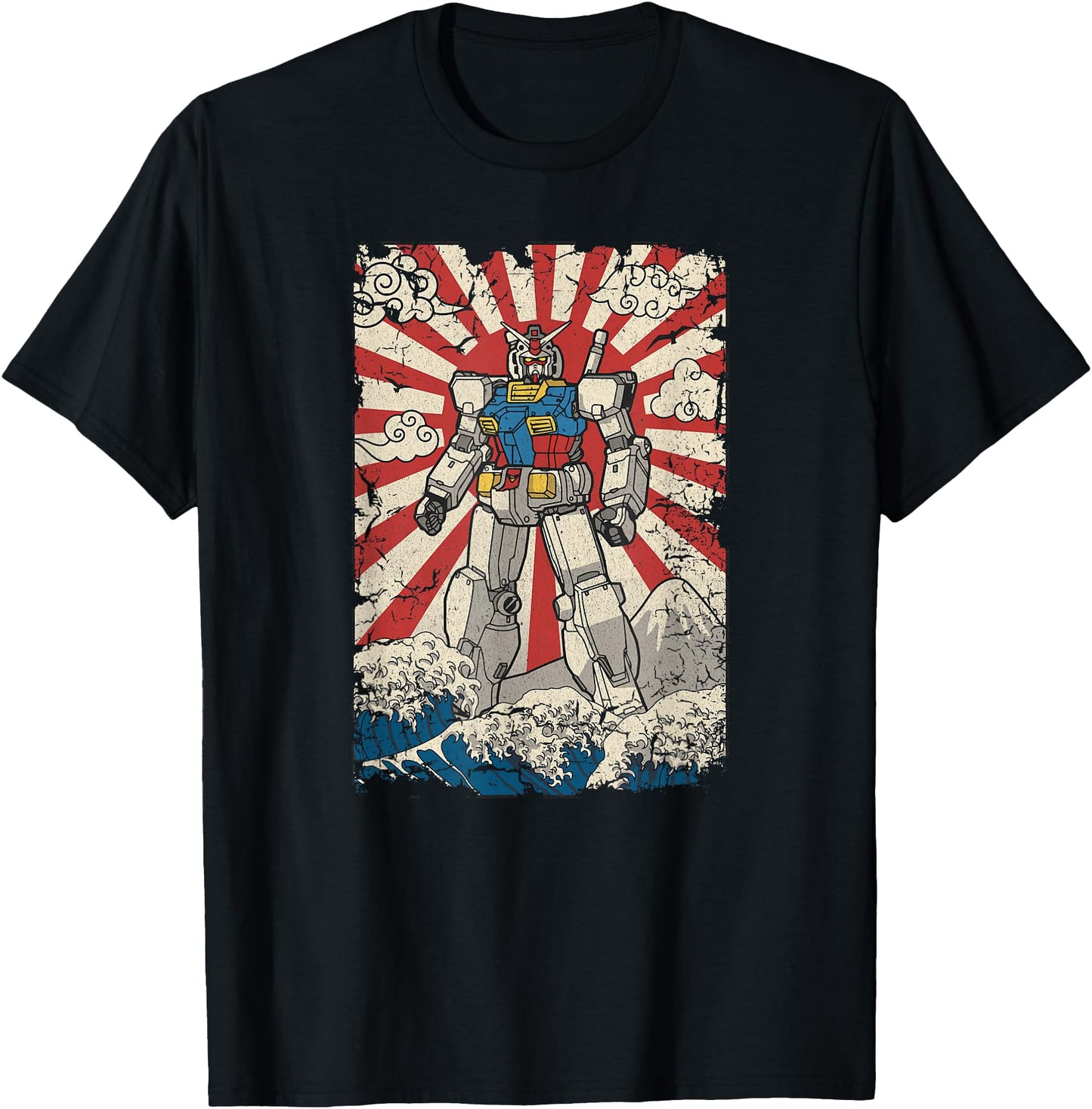 Japanese mecha anime Robot Kanagawa great wave manga