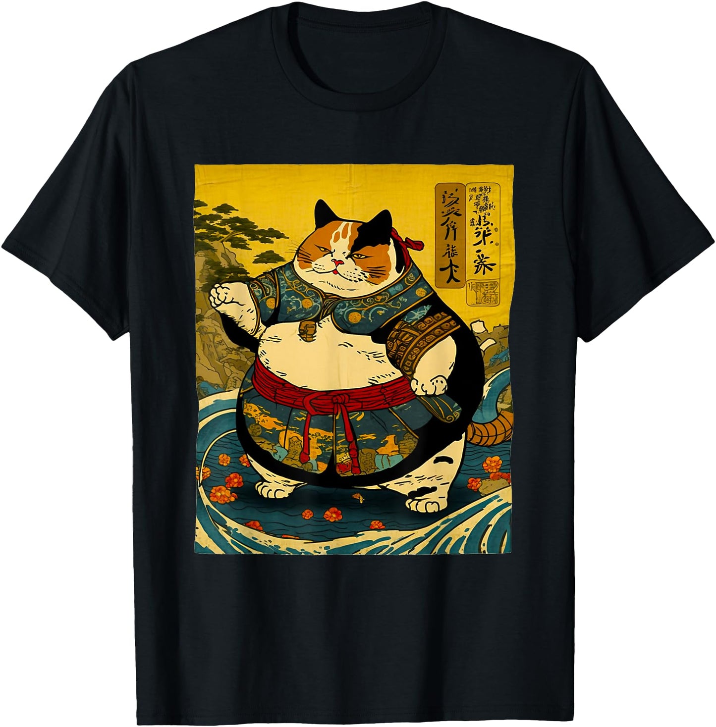 Japanese Art Cat Ninja Sumo Cat Anime Wrestler Cat Men Women