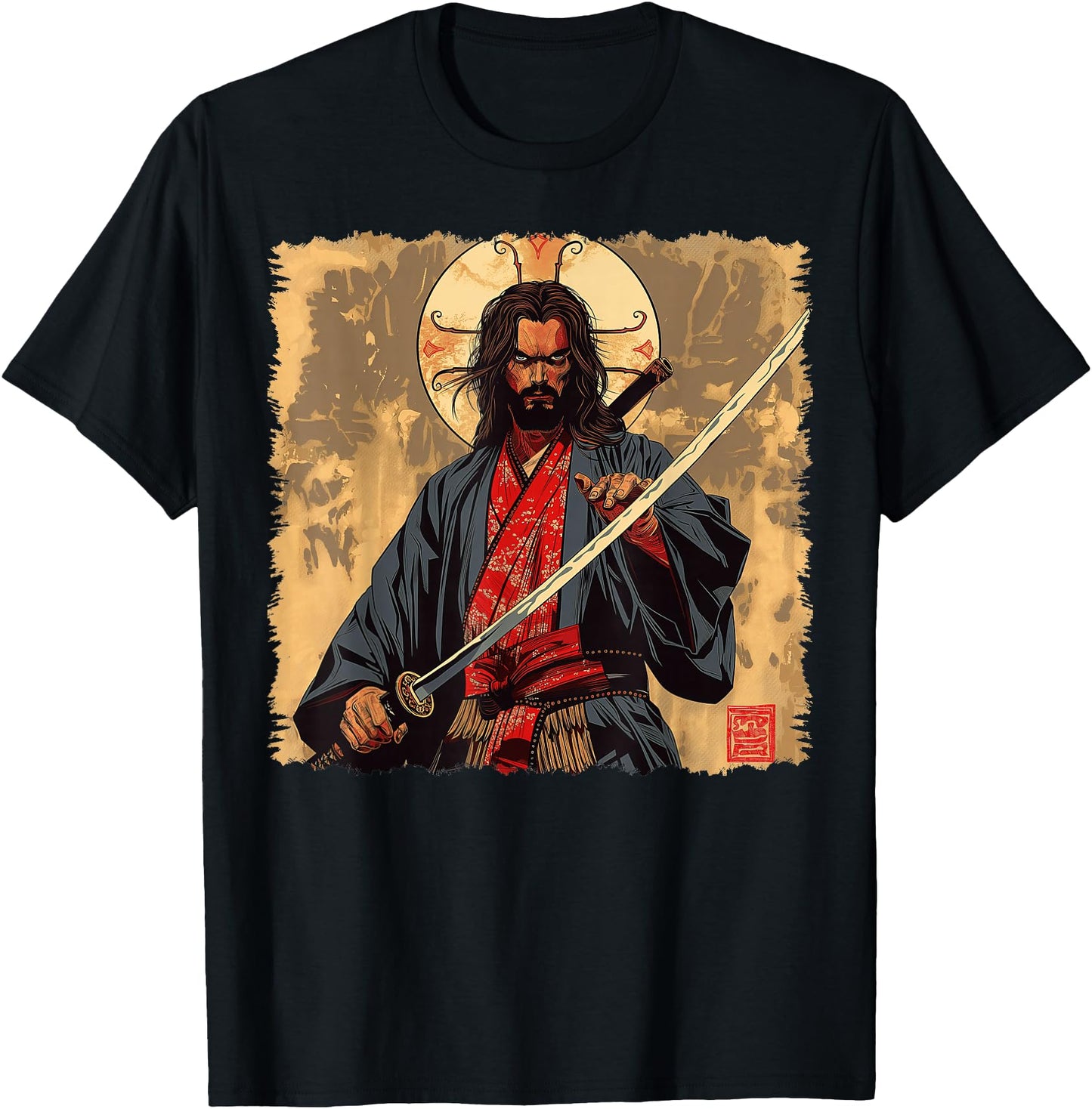 Jesus Christian Religious Japanese Art Samurai