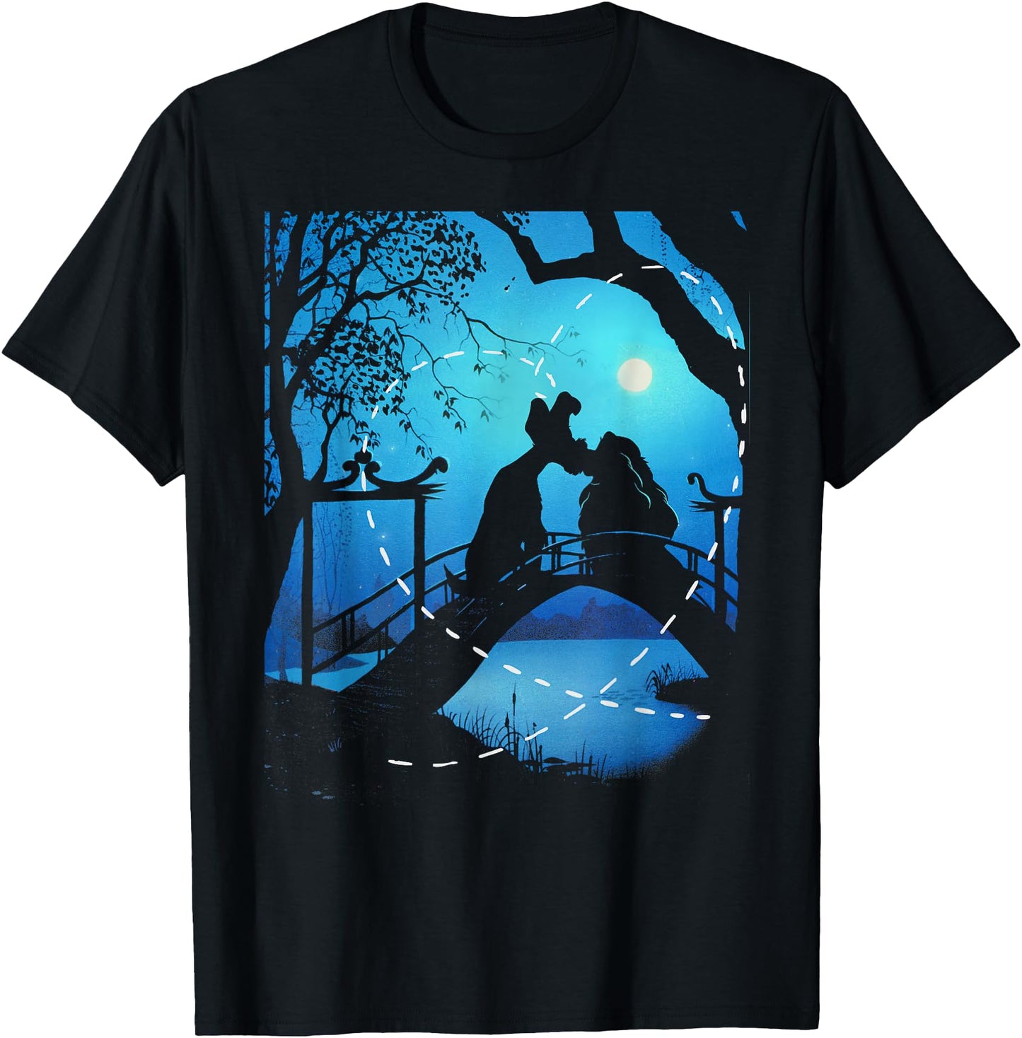 Disney The Lady And The Tramp Night Time Silhouette