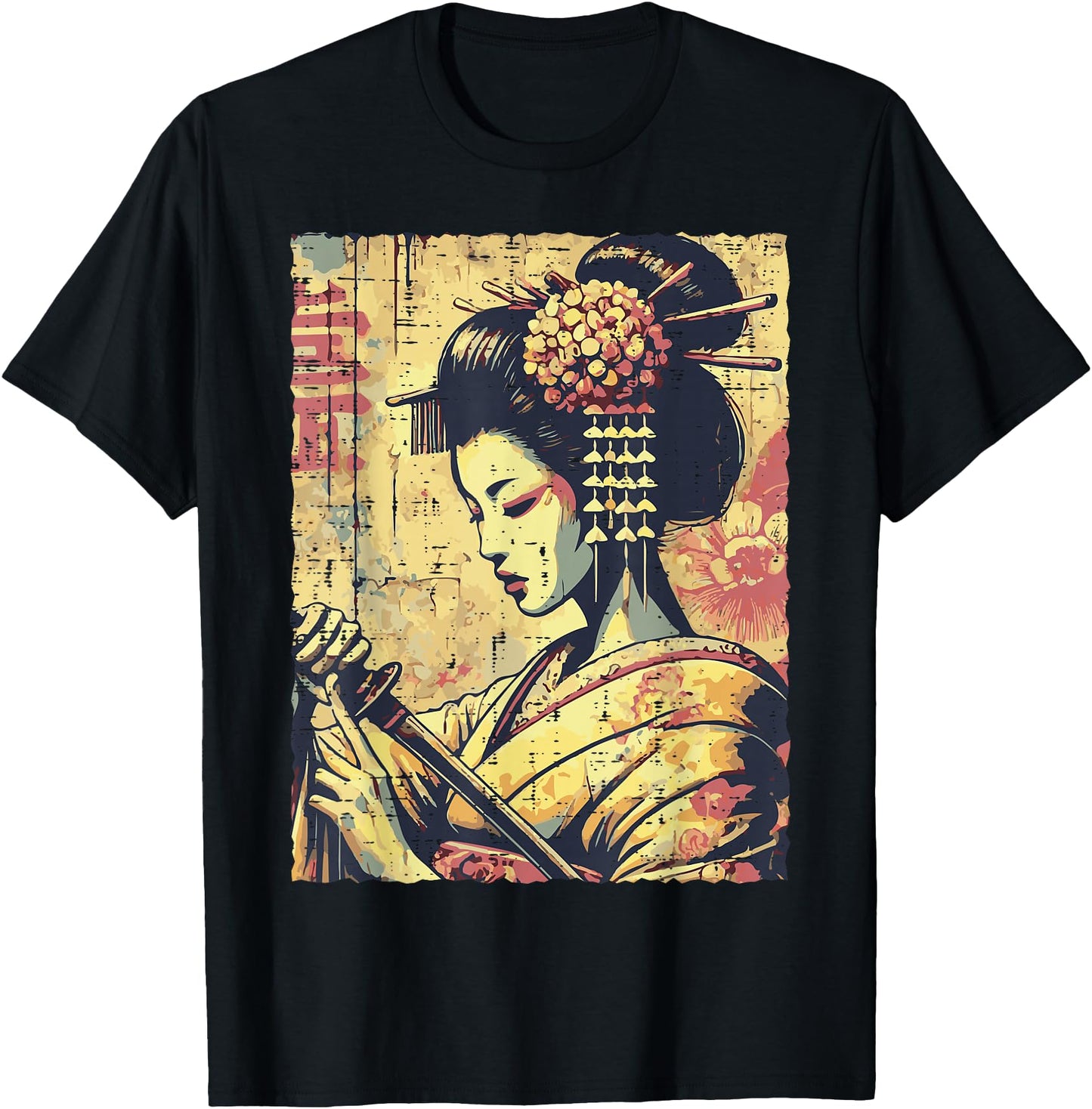 Japanese Hipster Geisha Katana Vintage Women Girls Men