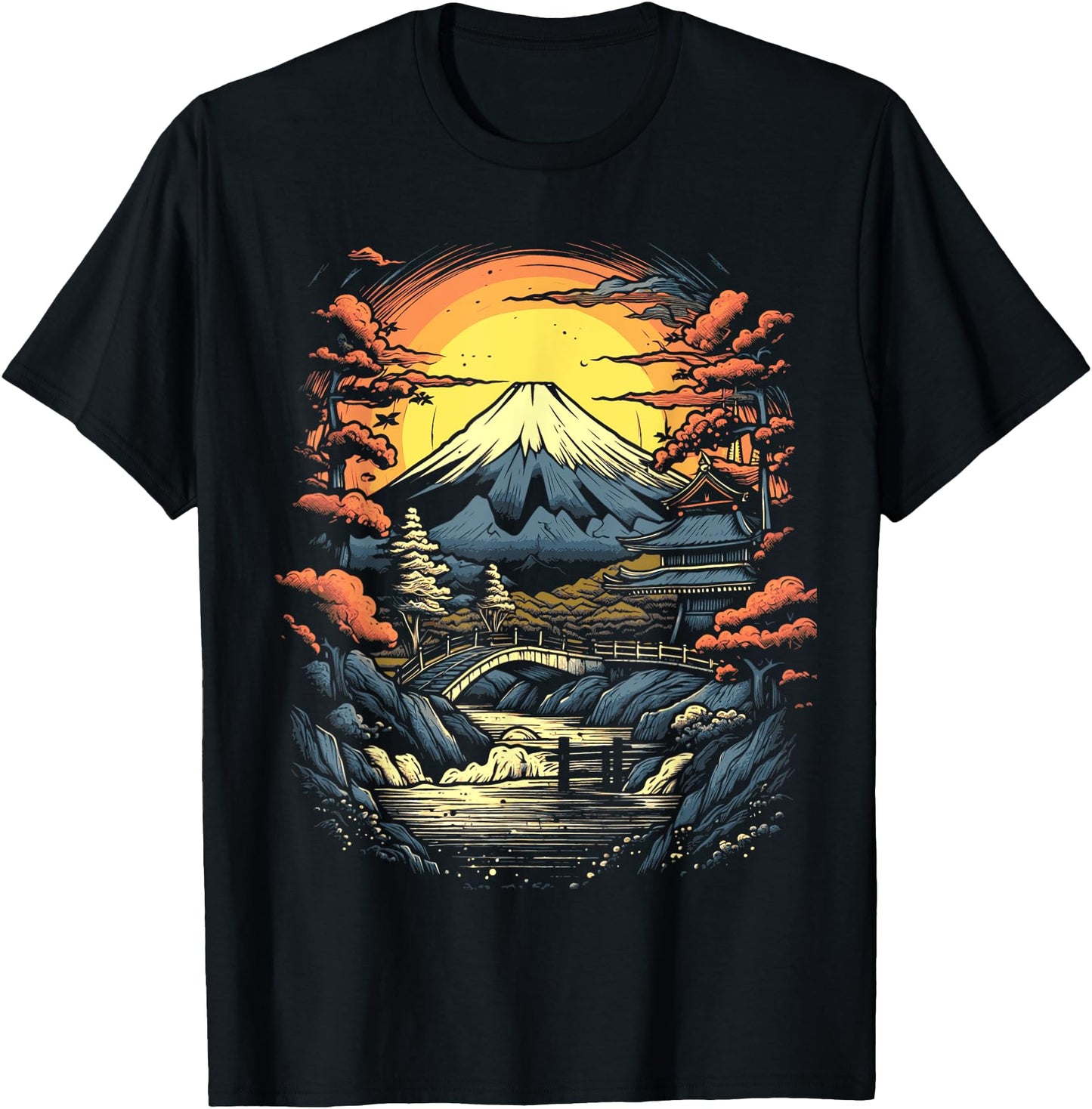Mt Fuji Japan Japanese Garden Aesthetic Vintage Retro Zen