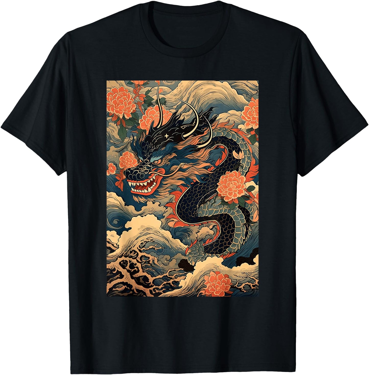Vintage Dragon Japanese Graphic Art Retro Tattoo