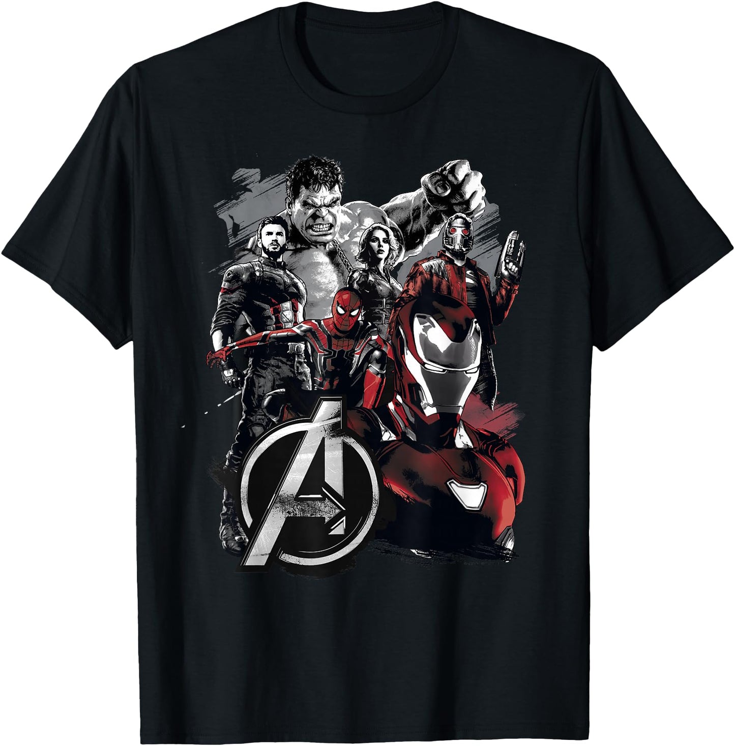 Marvel Infinity War Avengers Grunge Logo Graphic T-Shirt