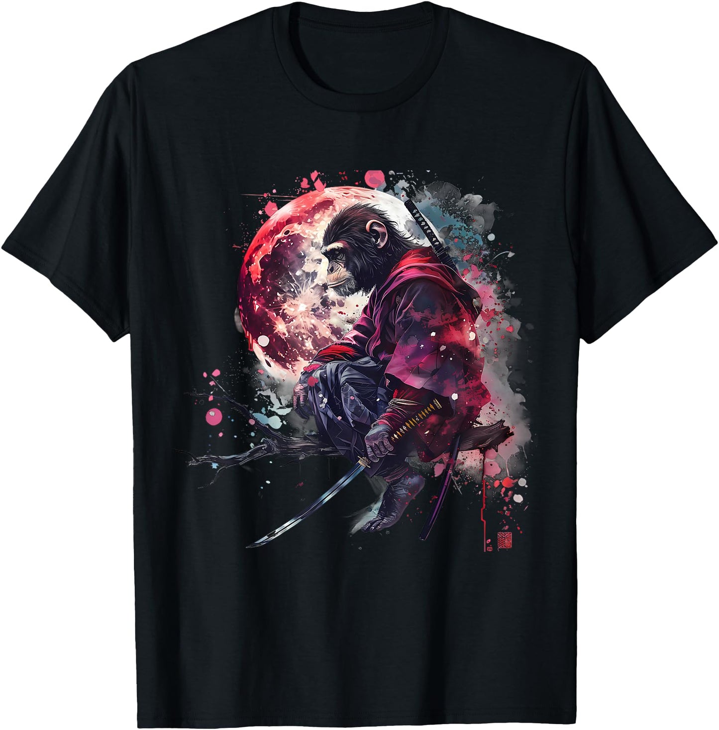Samurai Monkey Japanese Ninja Monkey Anime Japanese Warrior