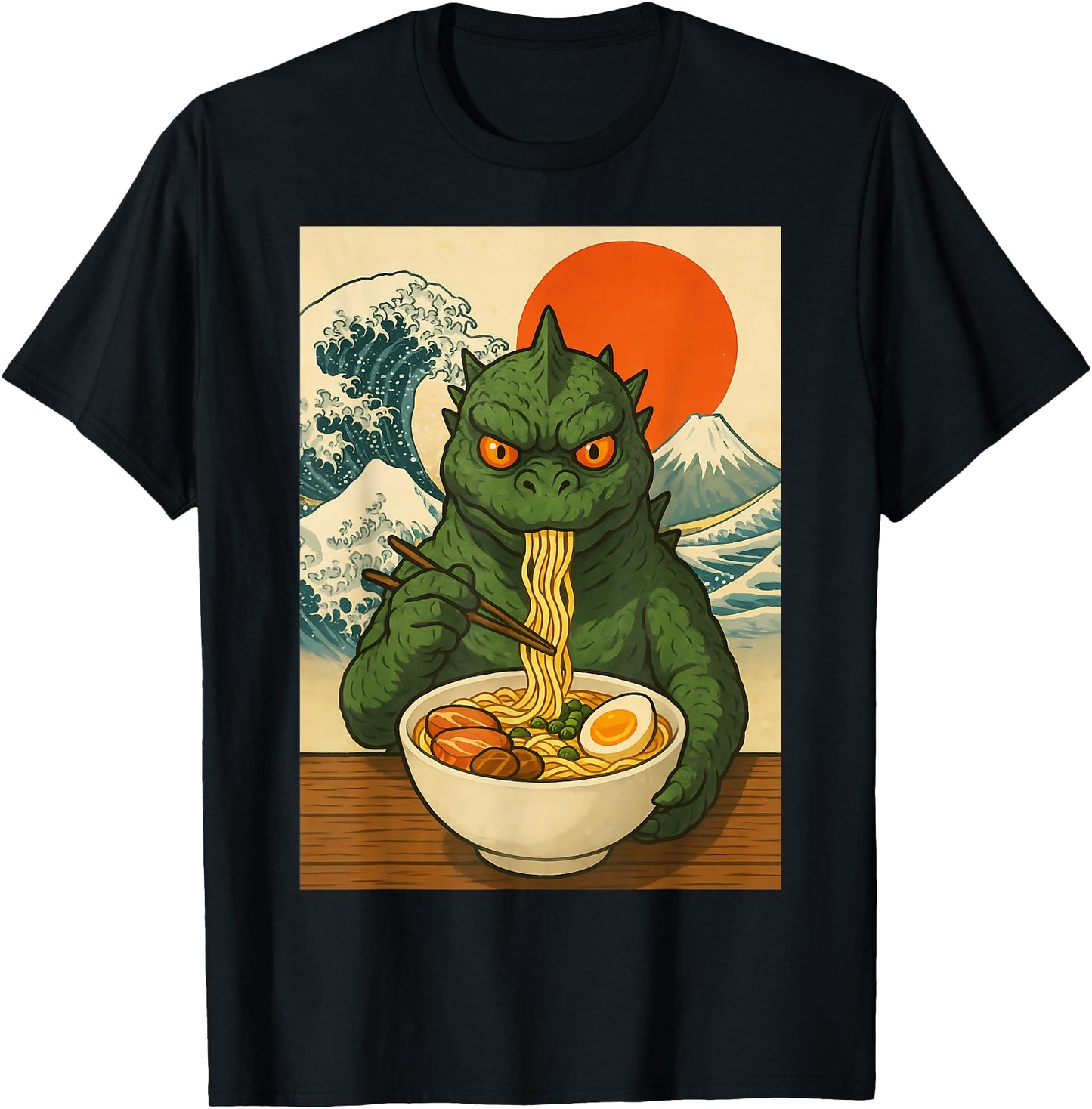 Funny Kaiju Monster Ramen Japanese Kawaii Anime Graphic