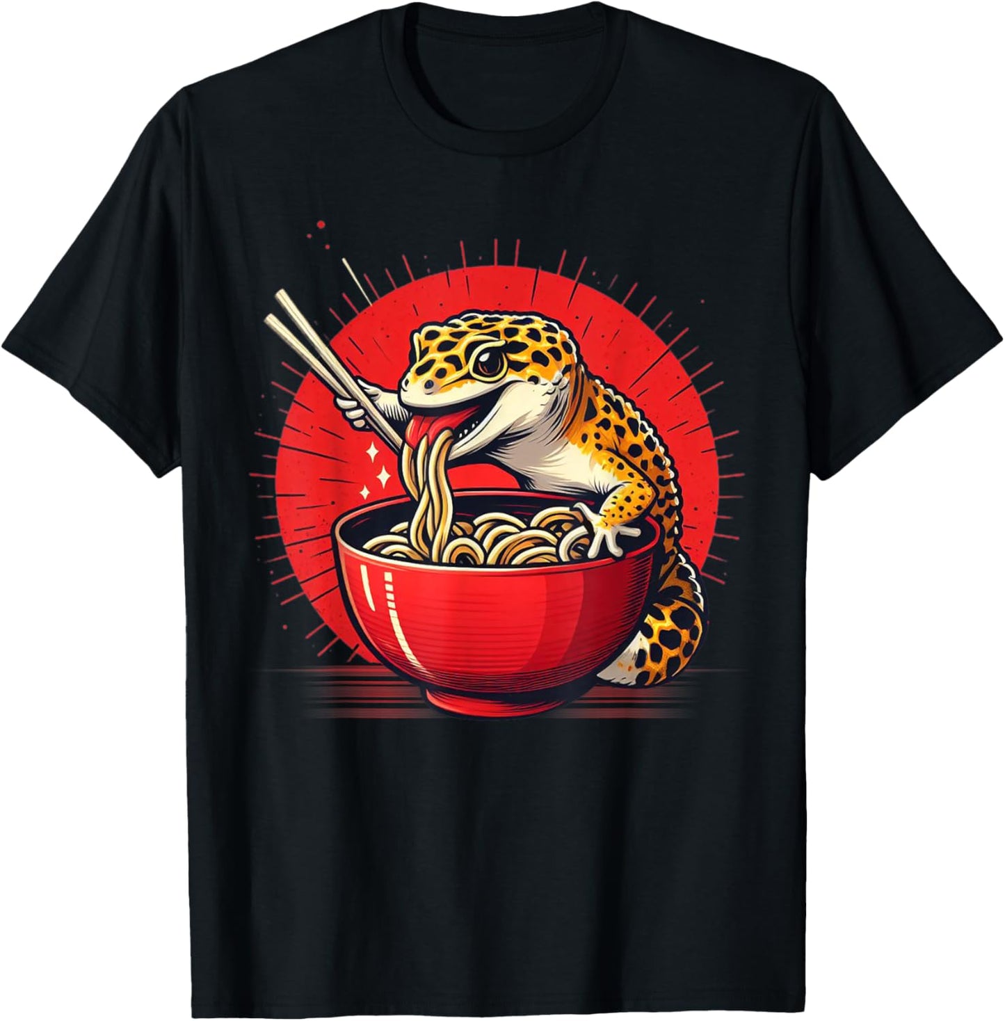 Gecko Anime Japanese Kawaii Ramen Reptile Leopard Gecko