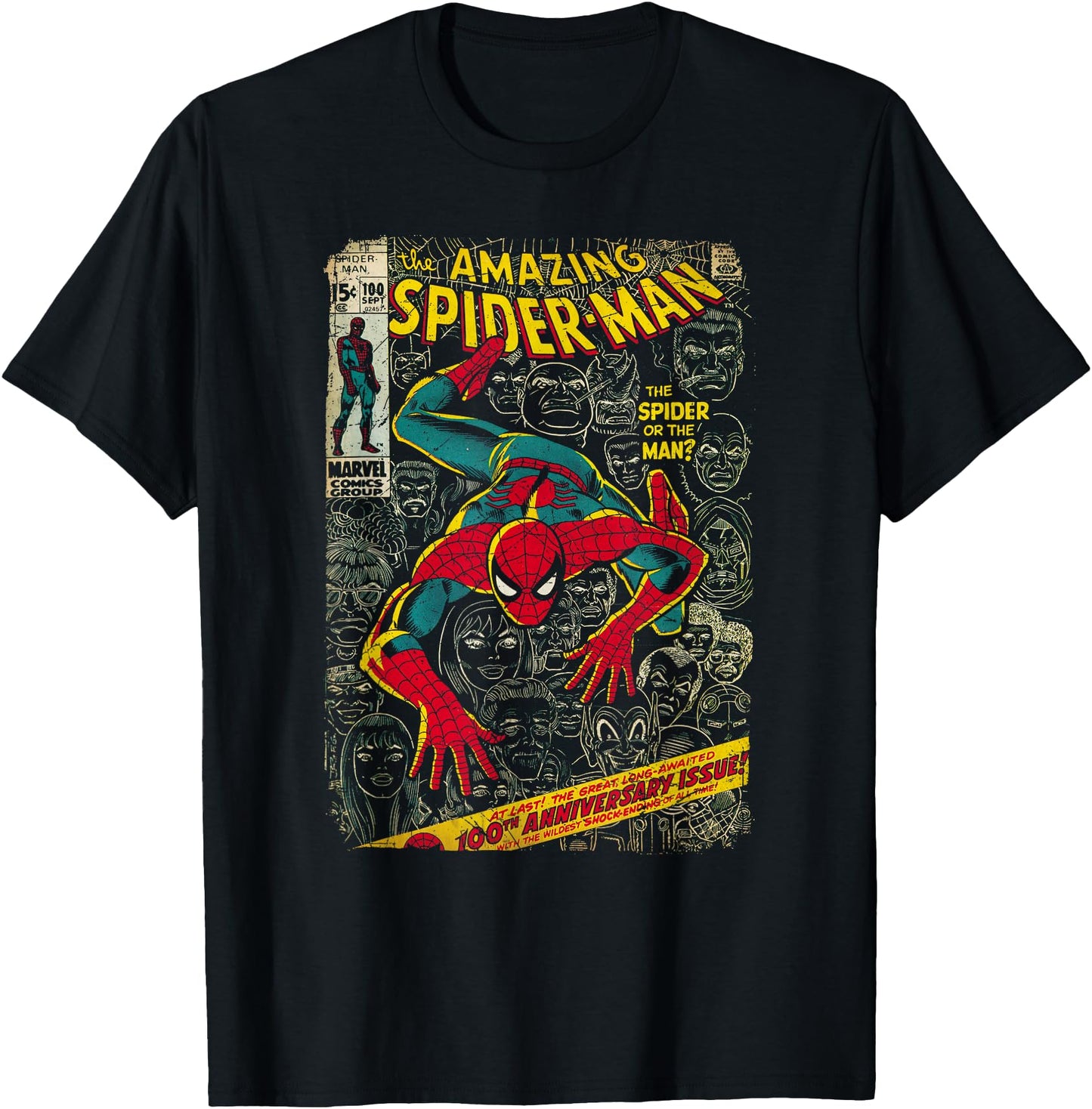 Marvel Spider-Man Comic Book Anniversary Short Sleeve