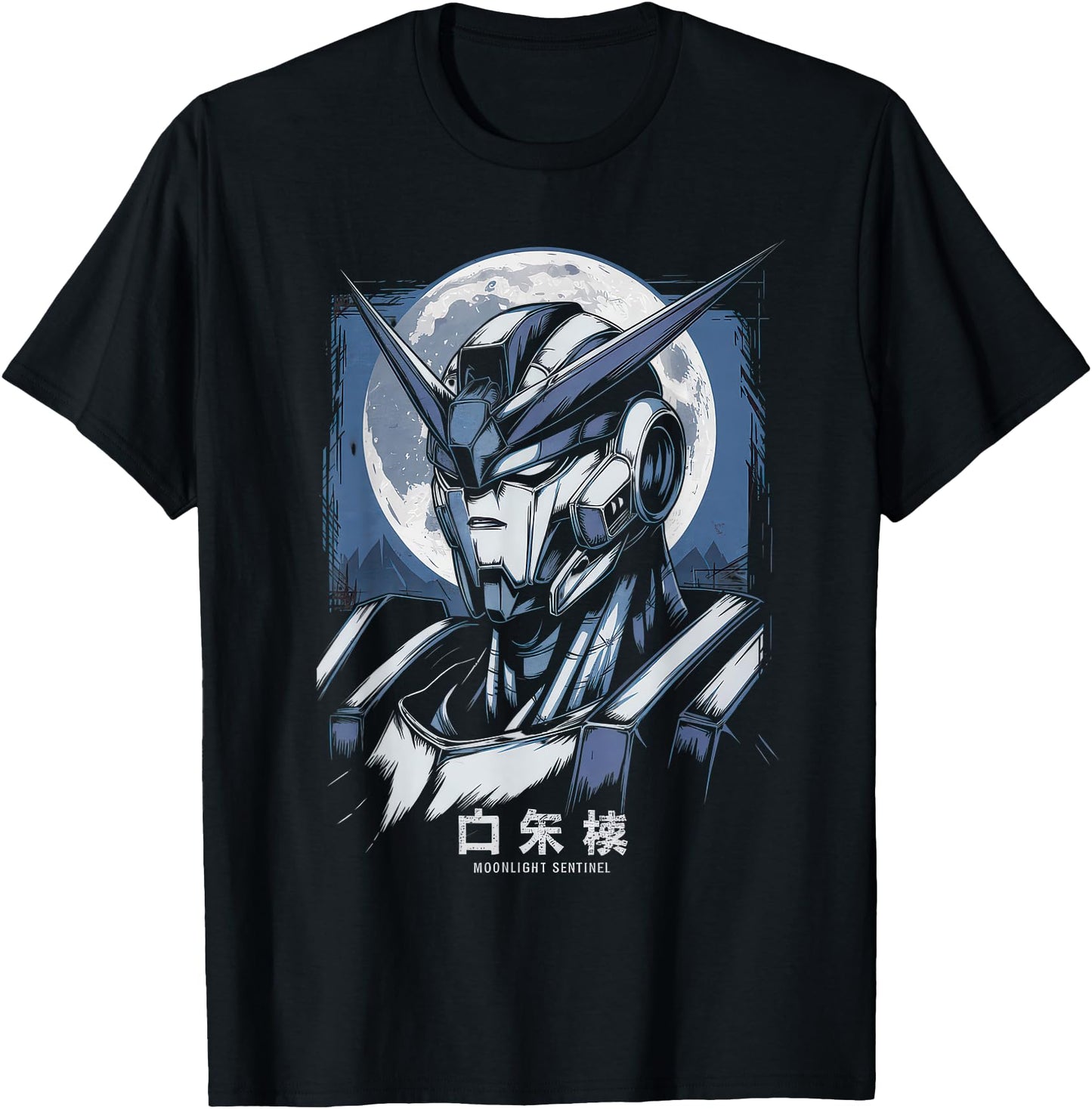 Mecha Tshirt Japanese Mecha Robot Head Anime Art Ukiyo-E