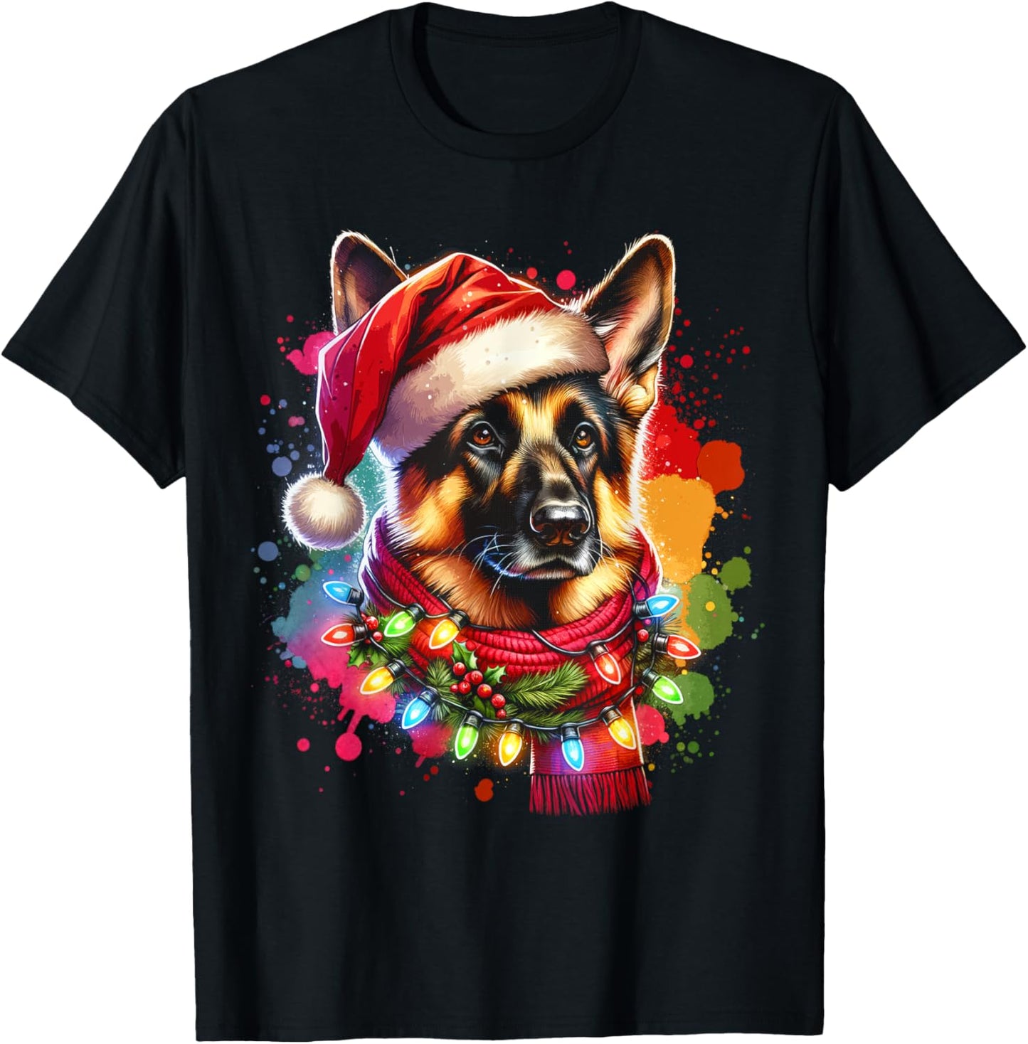 Christmas German Shepherd Xmas Shepherd Mom Dog Lover Womens T-Shirt