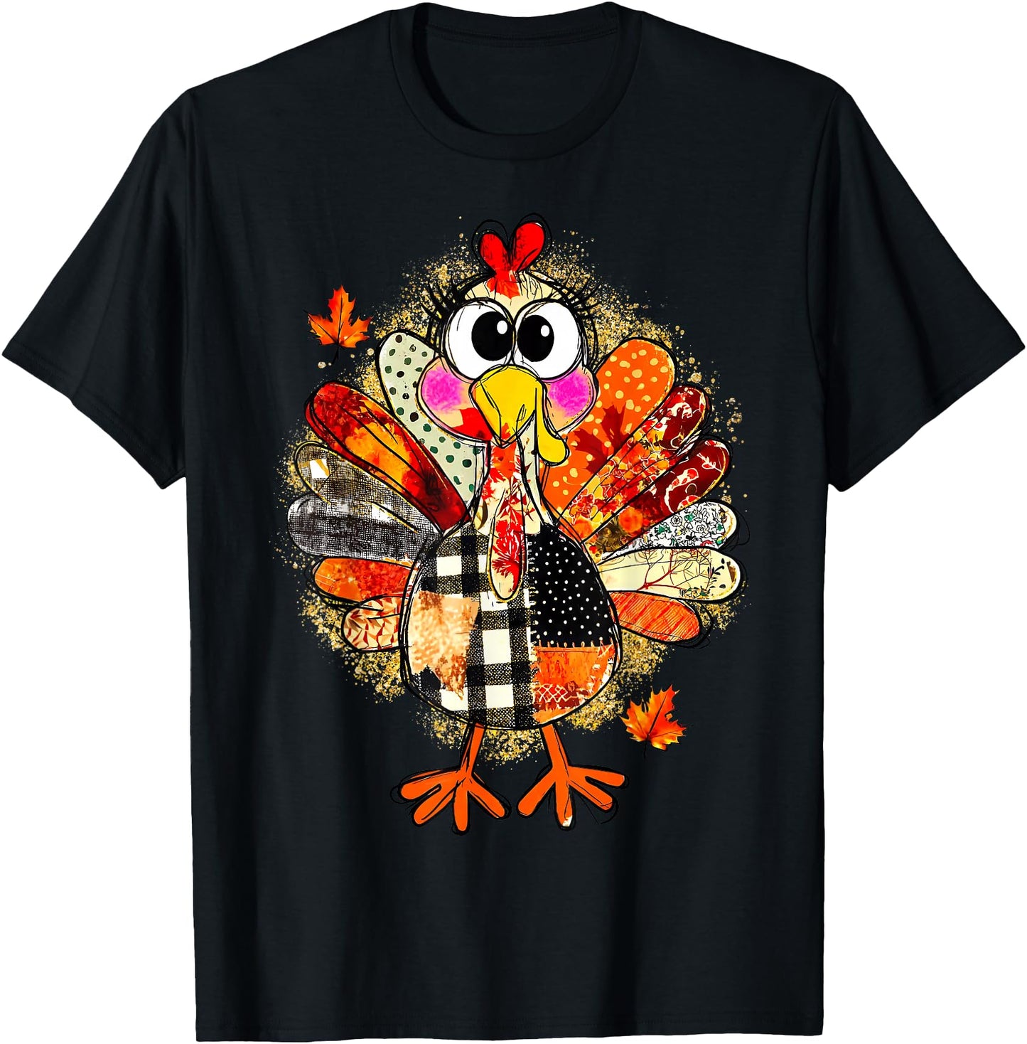 Thanksgiving Thankful Funny Turkey Brushstroke Watercolor