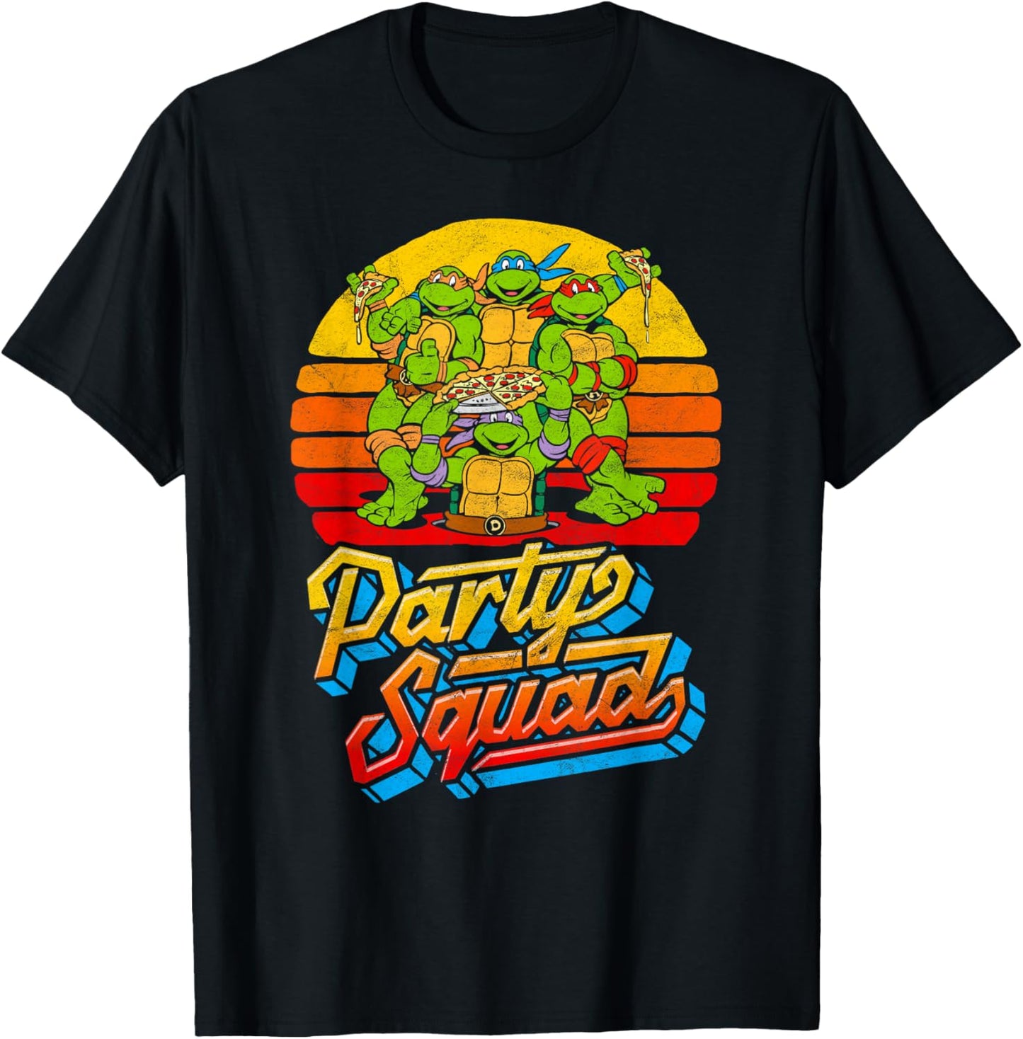 Party Squad! TMNT Vintage 80s Pizza Friends Distressed