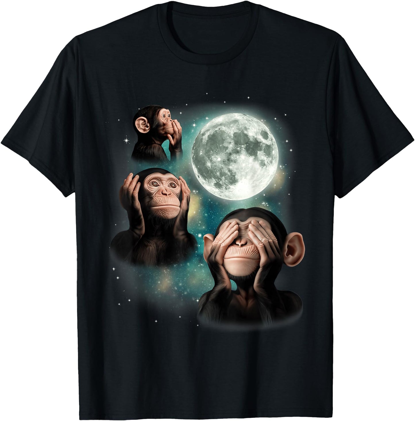 Three Monkey Moon 3 Monkey Funny Weird Cursed Meme