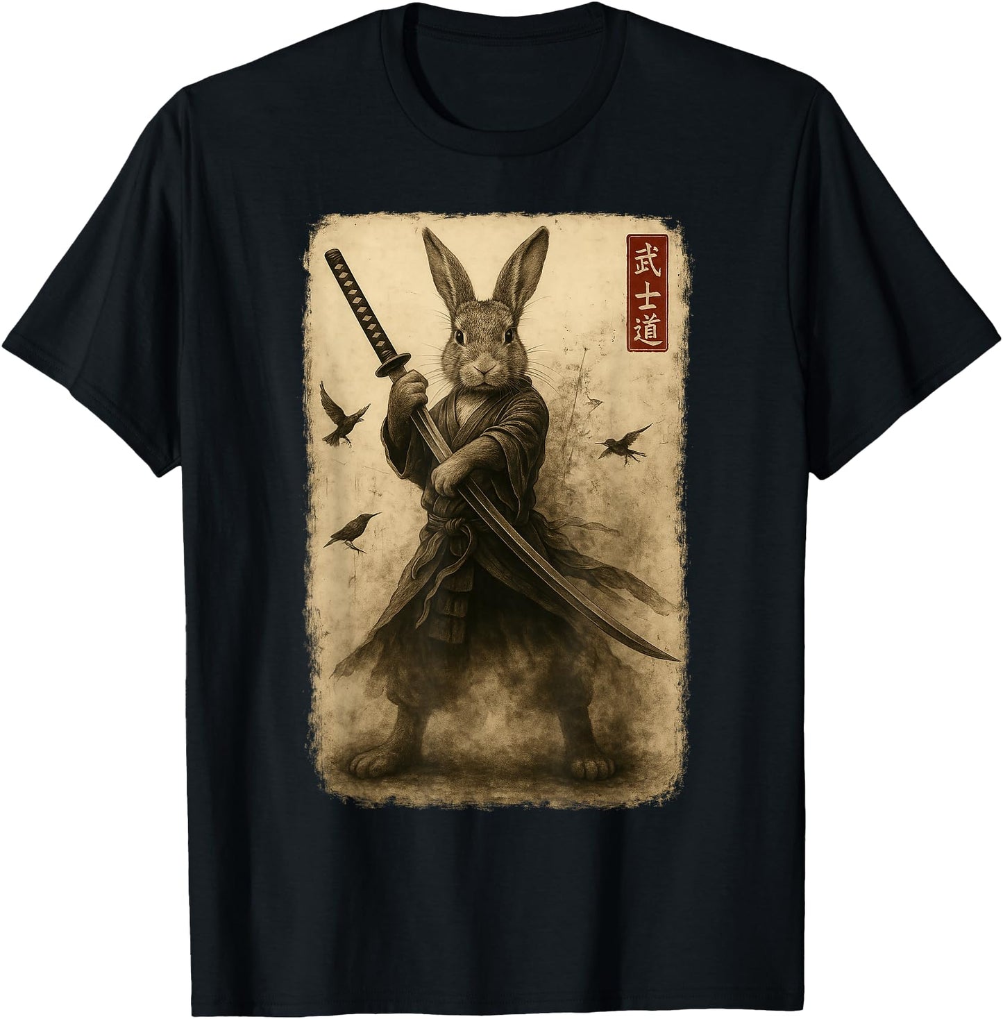 Samurai Bunny Japanese Art Rabbit Warrior Bushido Katana