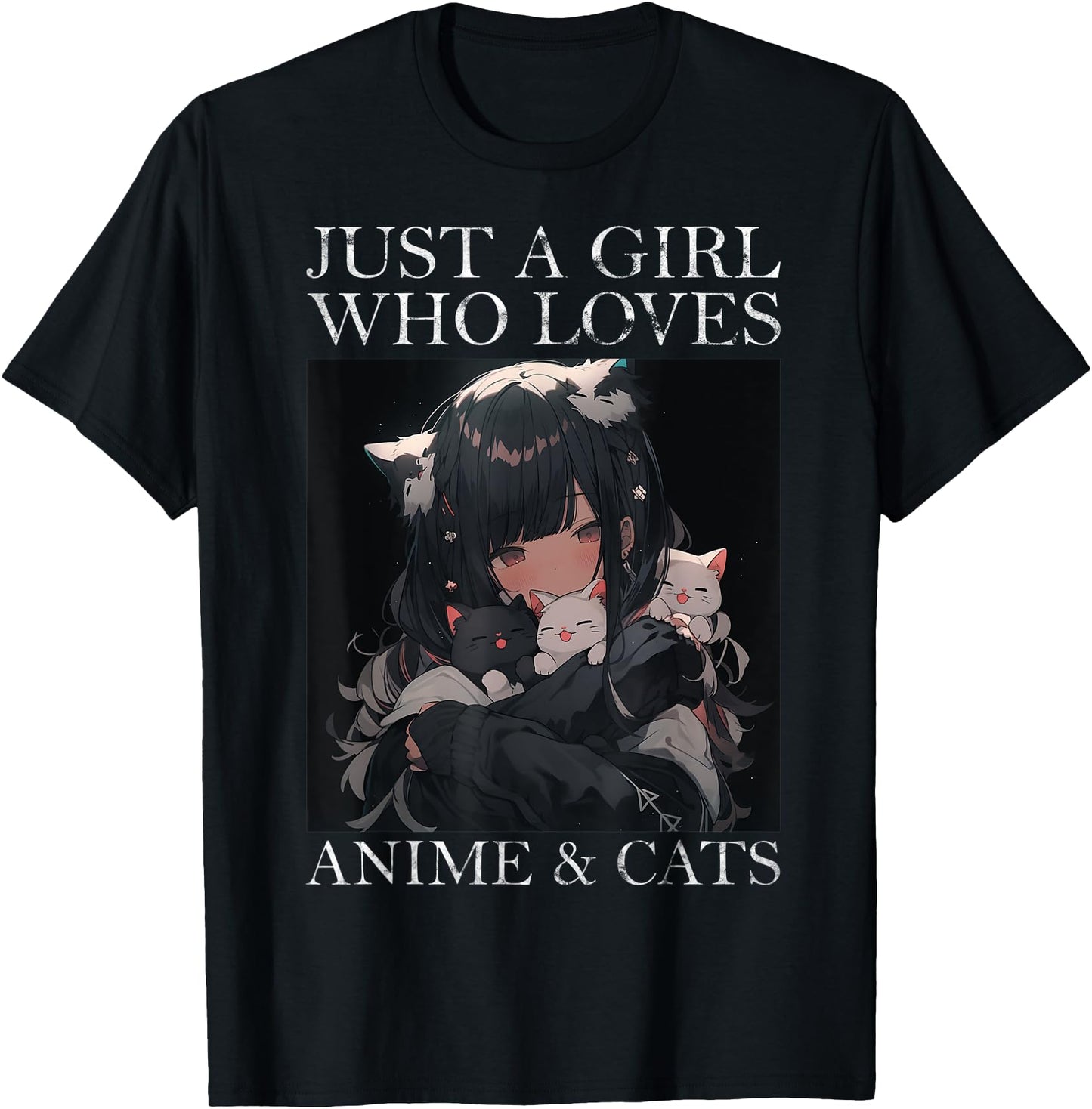 Just a Girl Who Loves Anime and Cats Funny Anime