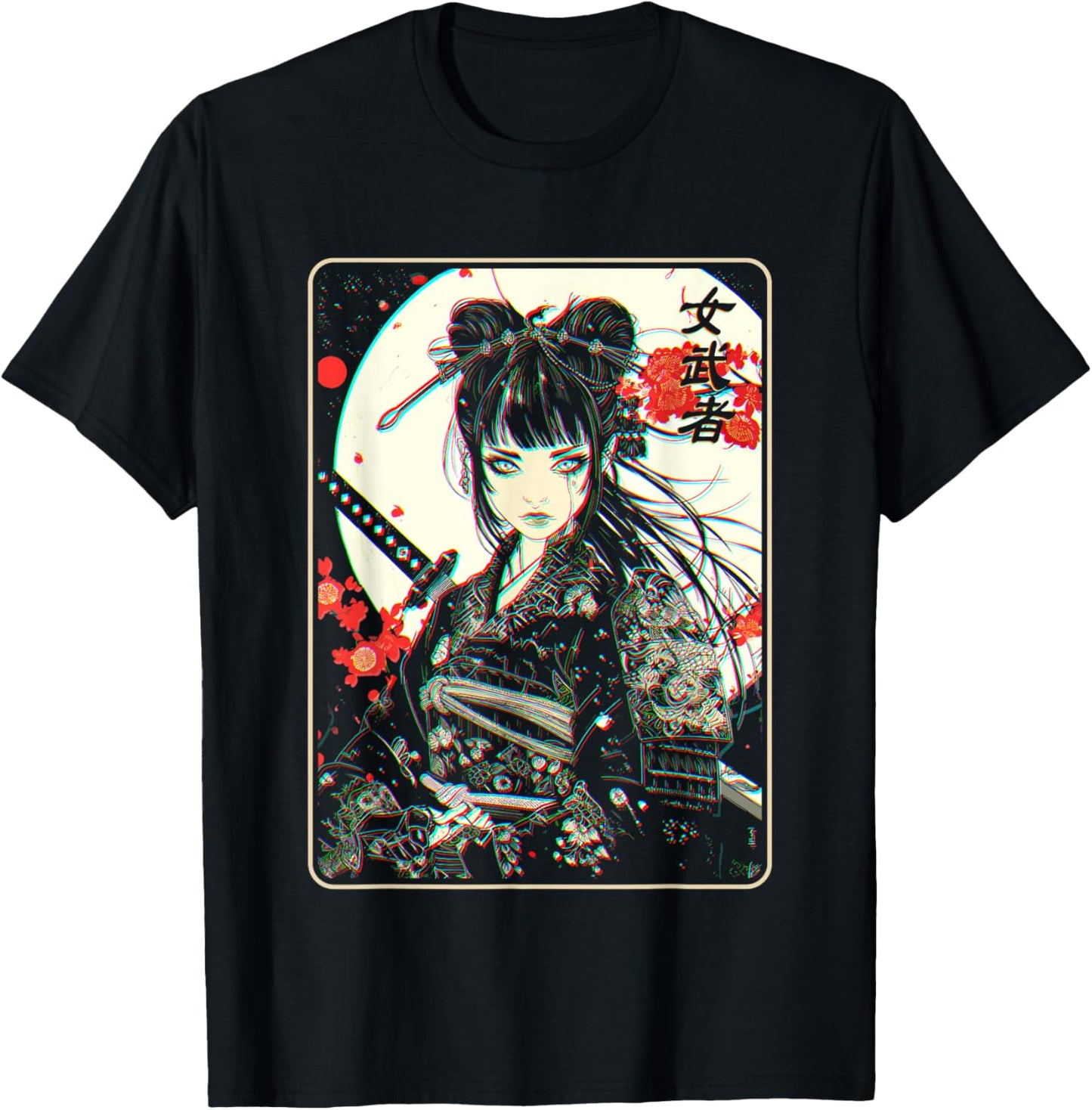 Japanese Gothic Anime Samurai Art Woman With Katana Sword
