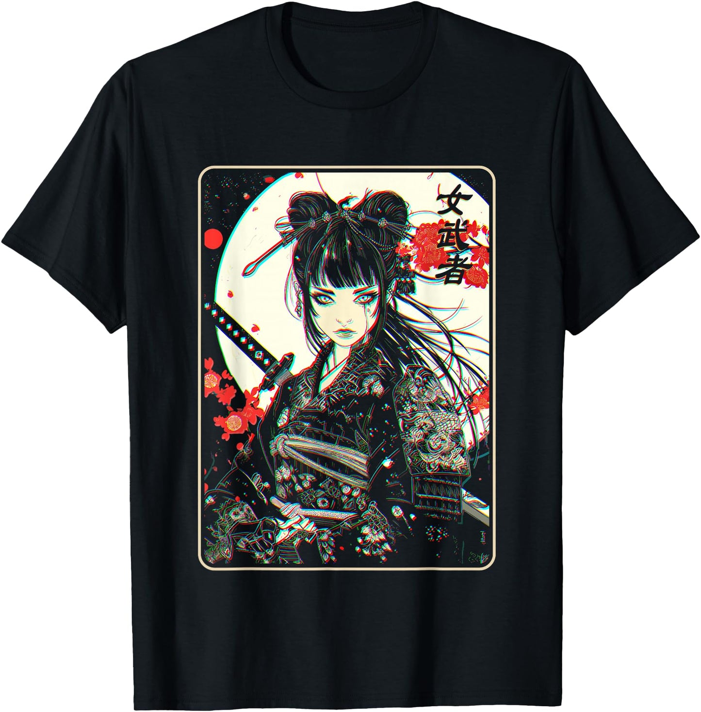 Japanese Gothic Anime Samurai Art Woman With Katana Sword