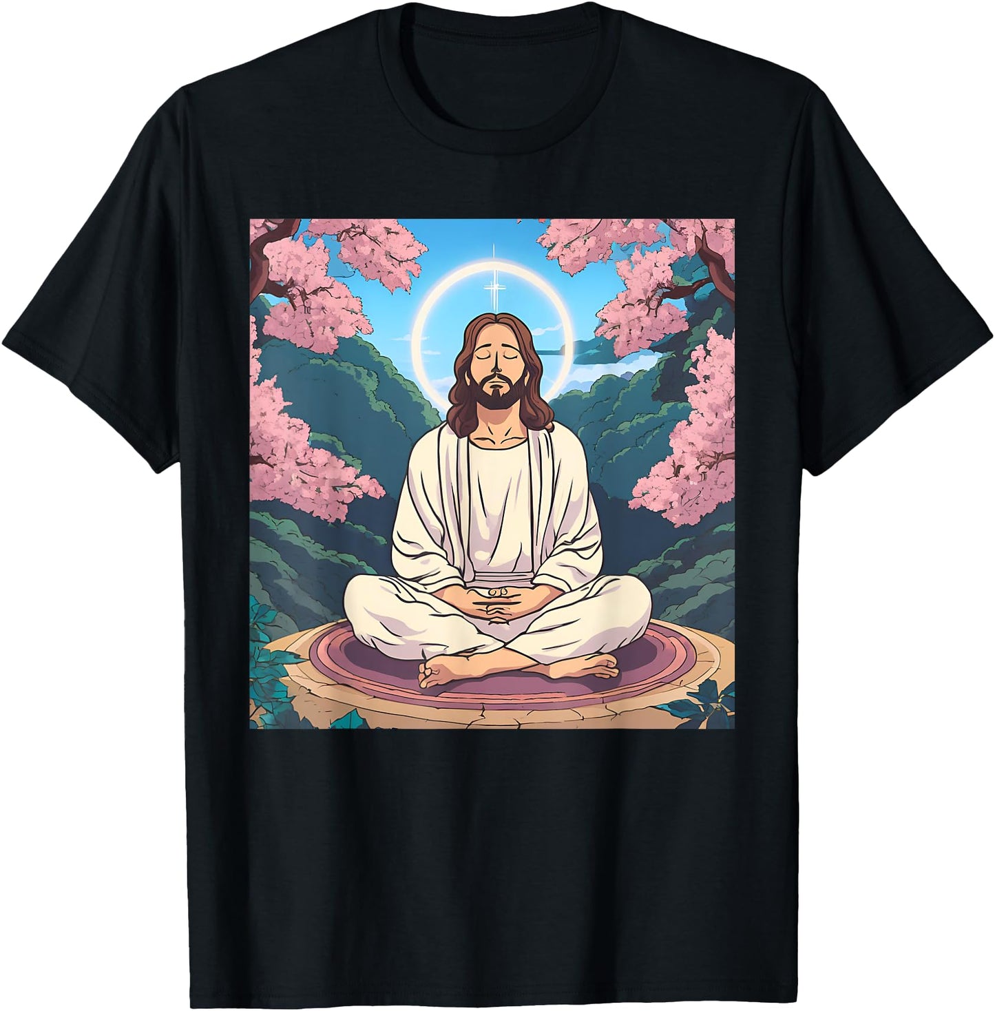 Jesus Meditating As A Buddhist Monk Meditation Anime