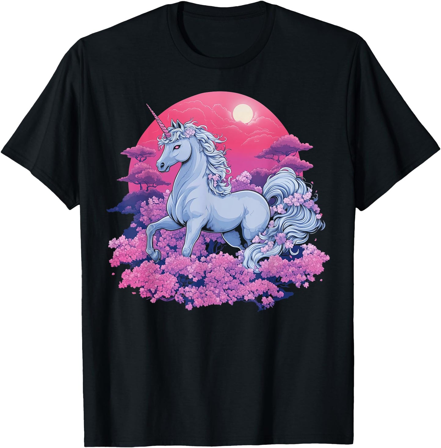 Vaporwave Unicorn Cherry Blossoms Retro Synthwave Aesthetic