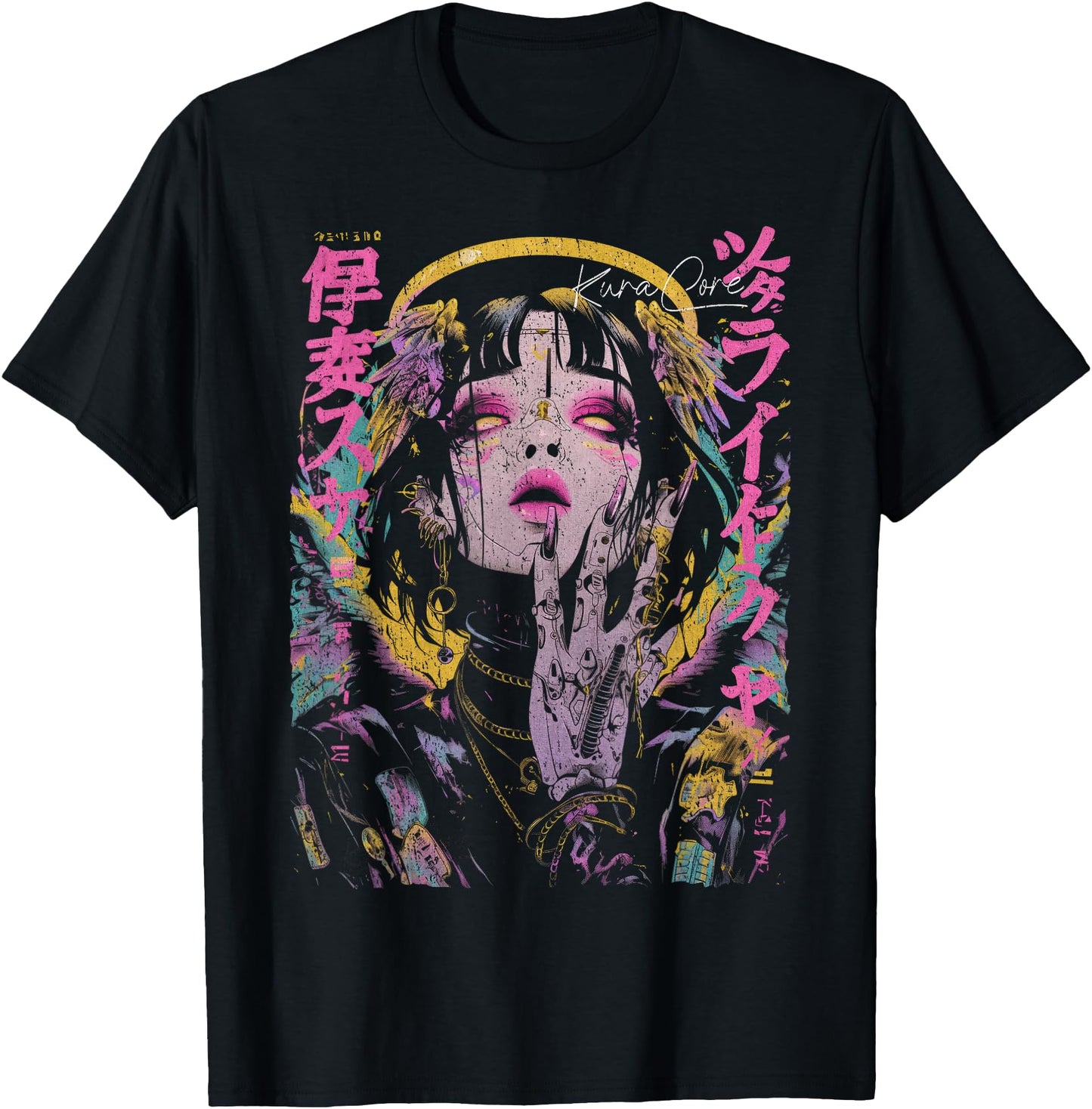 Japanese Streetwear Cyberpunk Angel Y2K Techwear Manga Anime