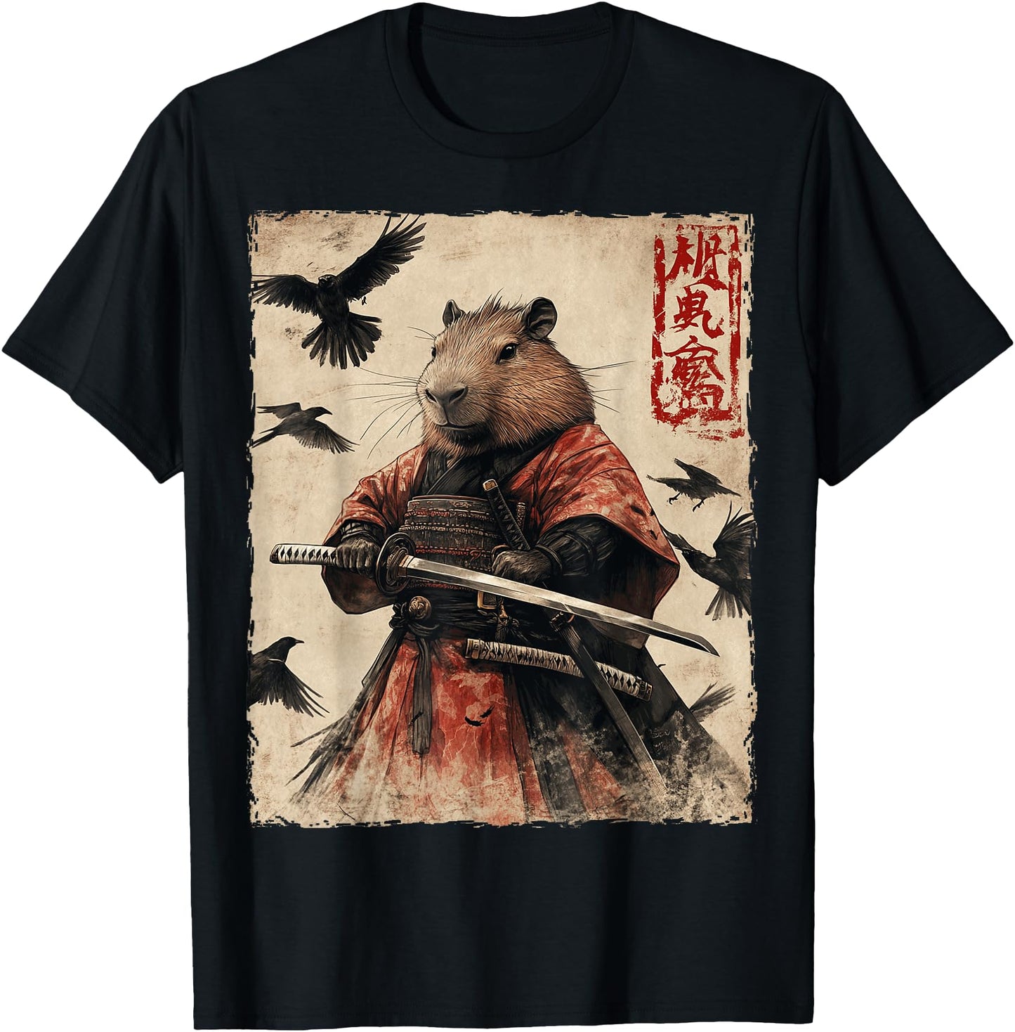 Capybara Samurai Graphic Japanese Warrior Anime