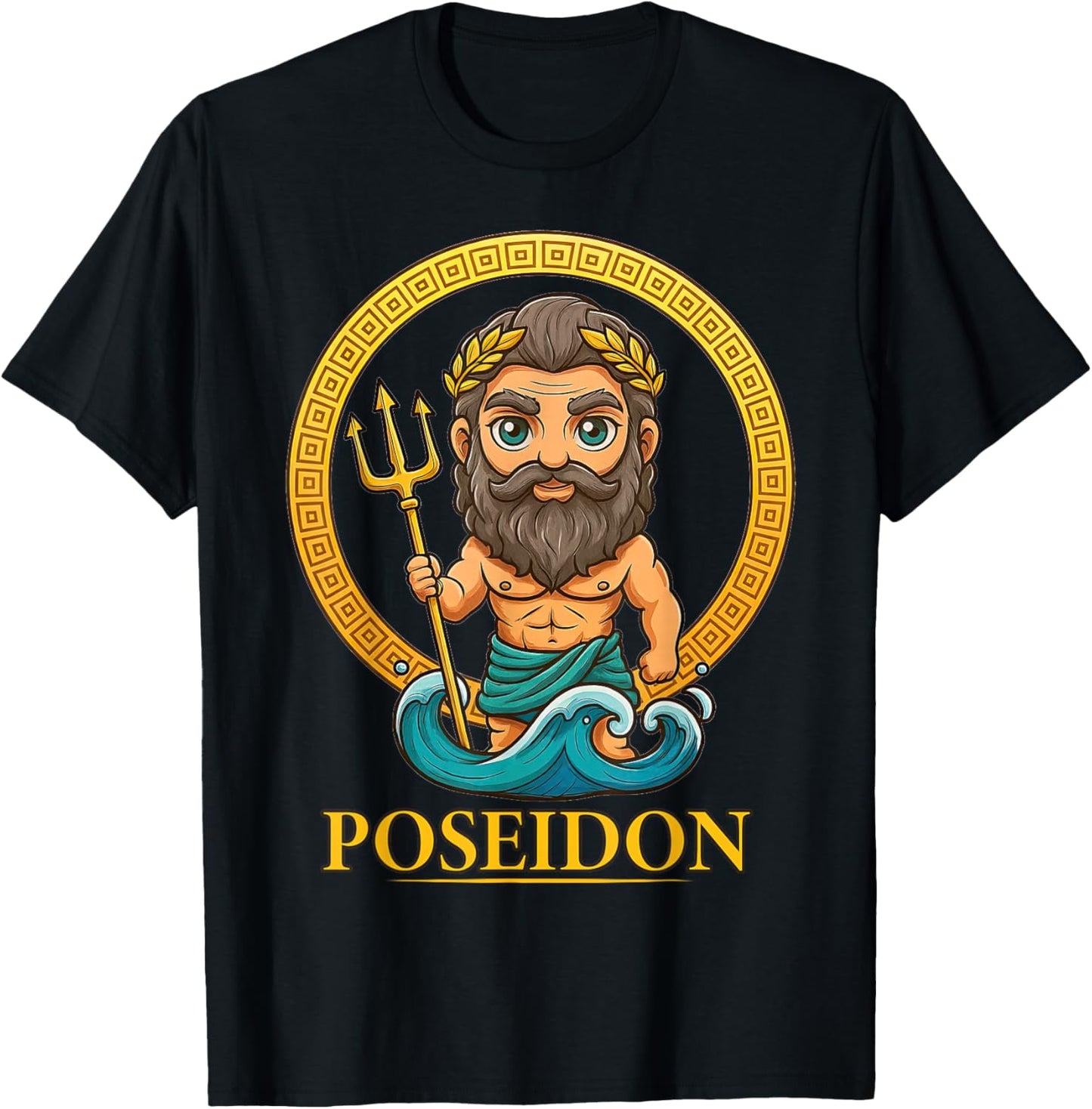 Cute Greek Mythology God Poseidon Ancient Greece Chibi