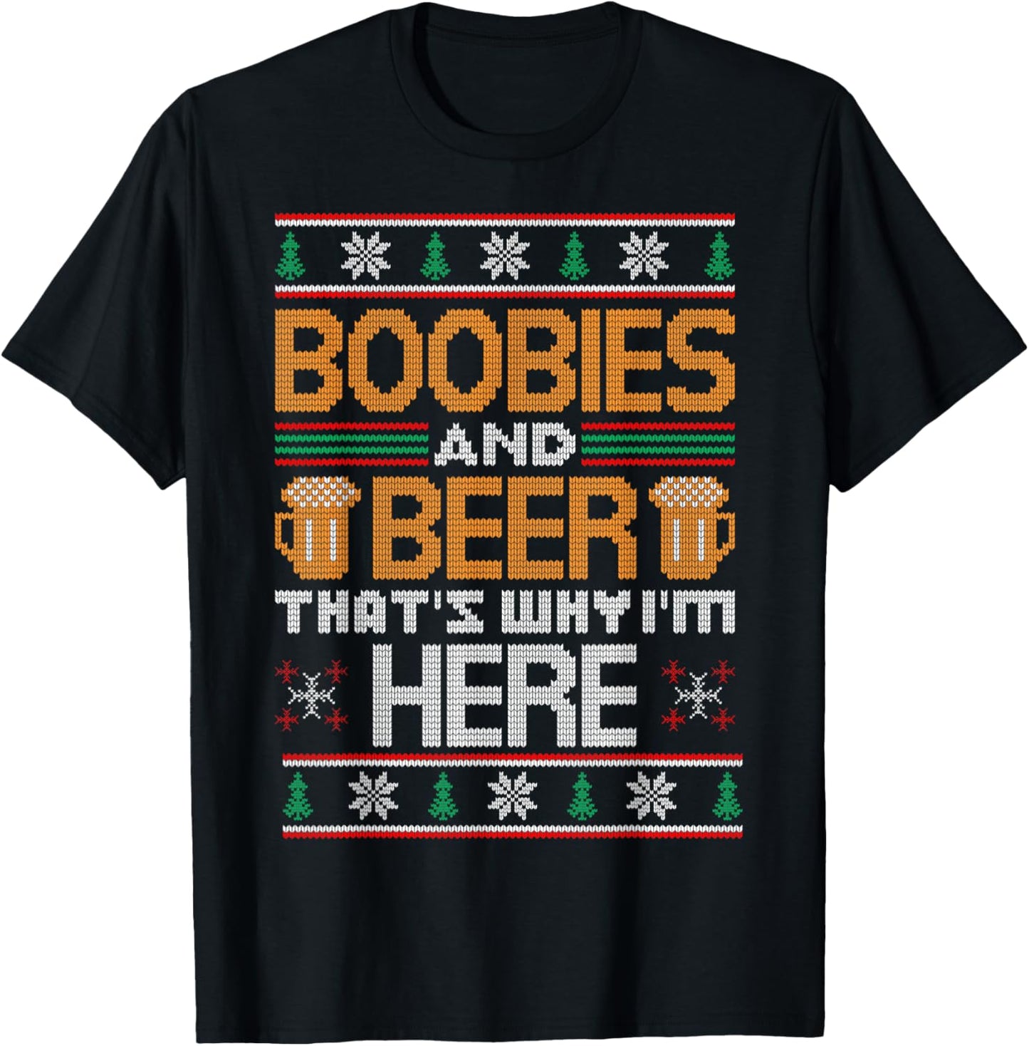 Boobies and Beer Ugly Christmas Sweater Beer Mug X-Mas
