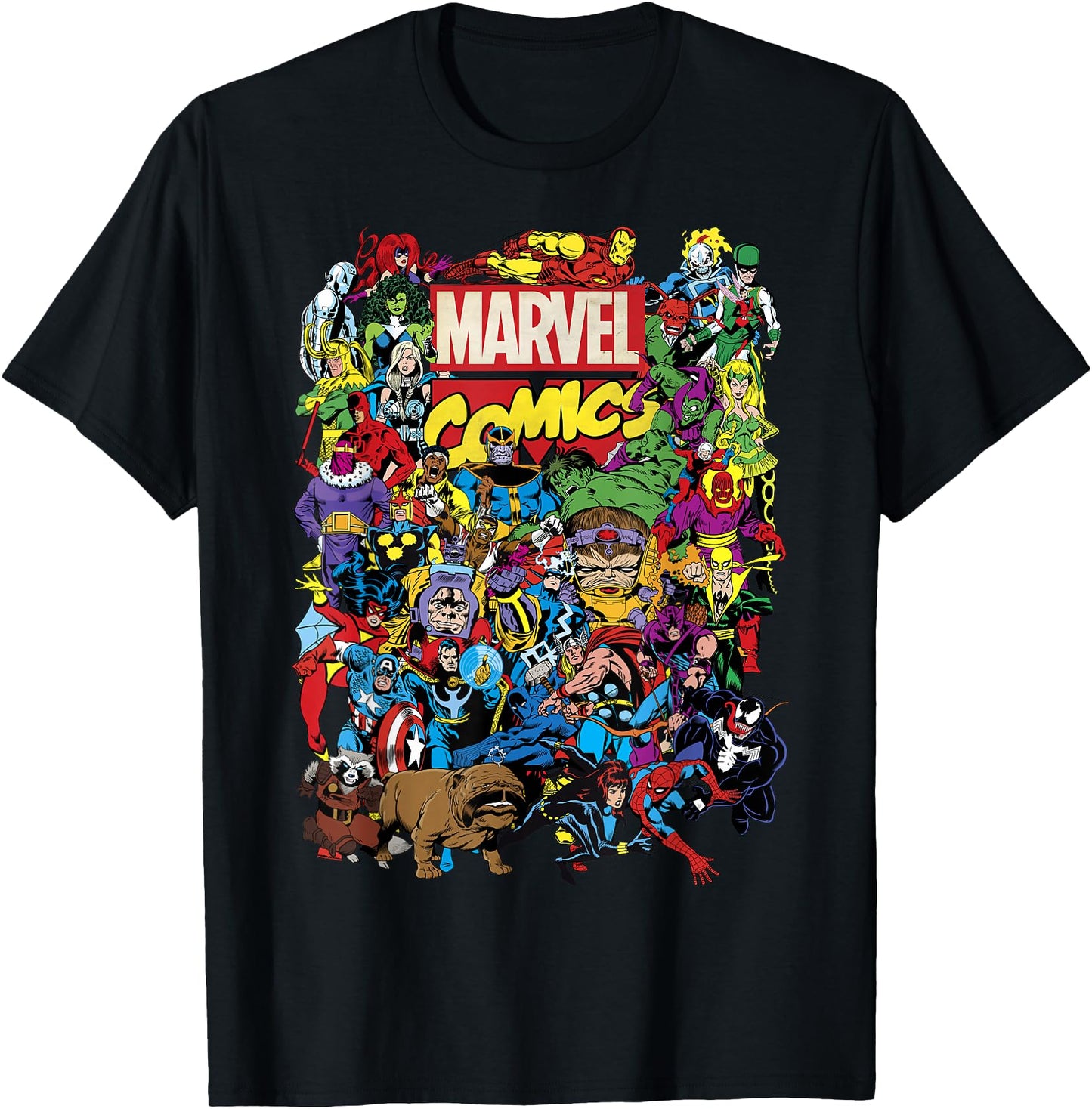 Marvel Comics Retro Classic Avengers Heroes Group Shot