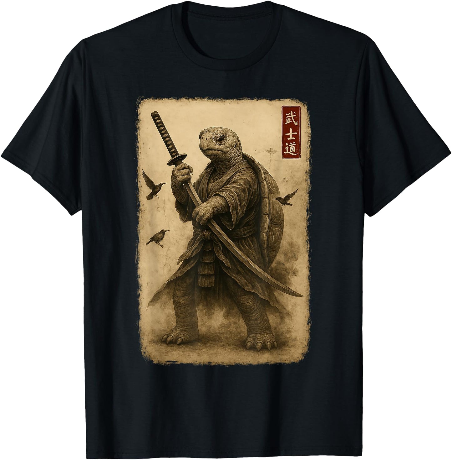 Samurai Turtle Japanese Art Turtle Warrior Bushido Katana