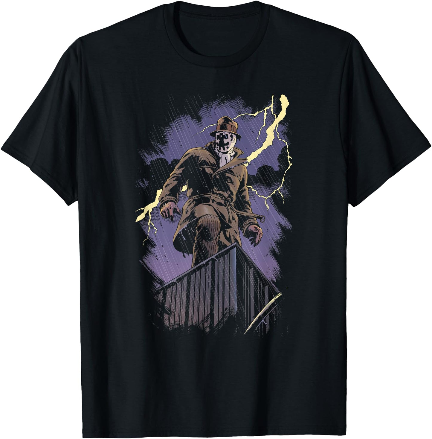DC Comics Watchmen Rorschach Night Unisex-Adults Black Cotton Modern Cartoon