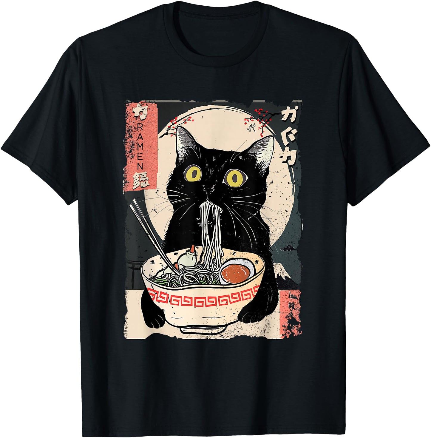 Kawaii Cat Eating Ramen Noodles Funny Anime Gift Girls Teens