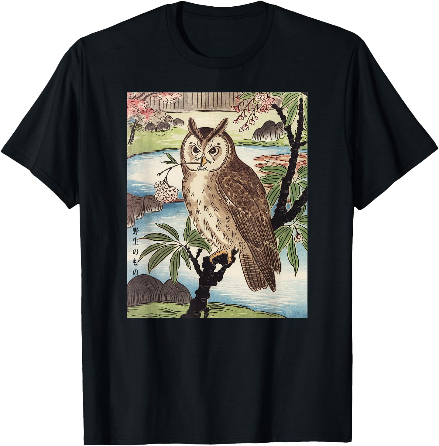 Japanese Art Owl Kyosai Vintage Japan Artwork