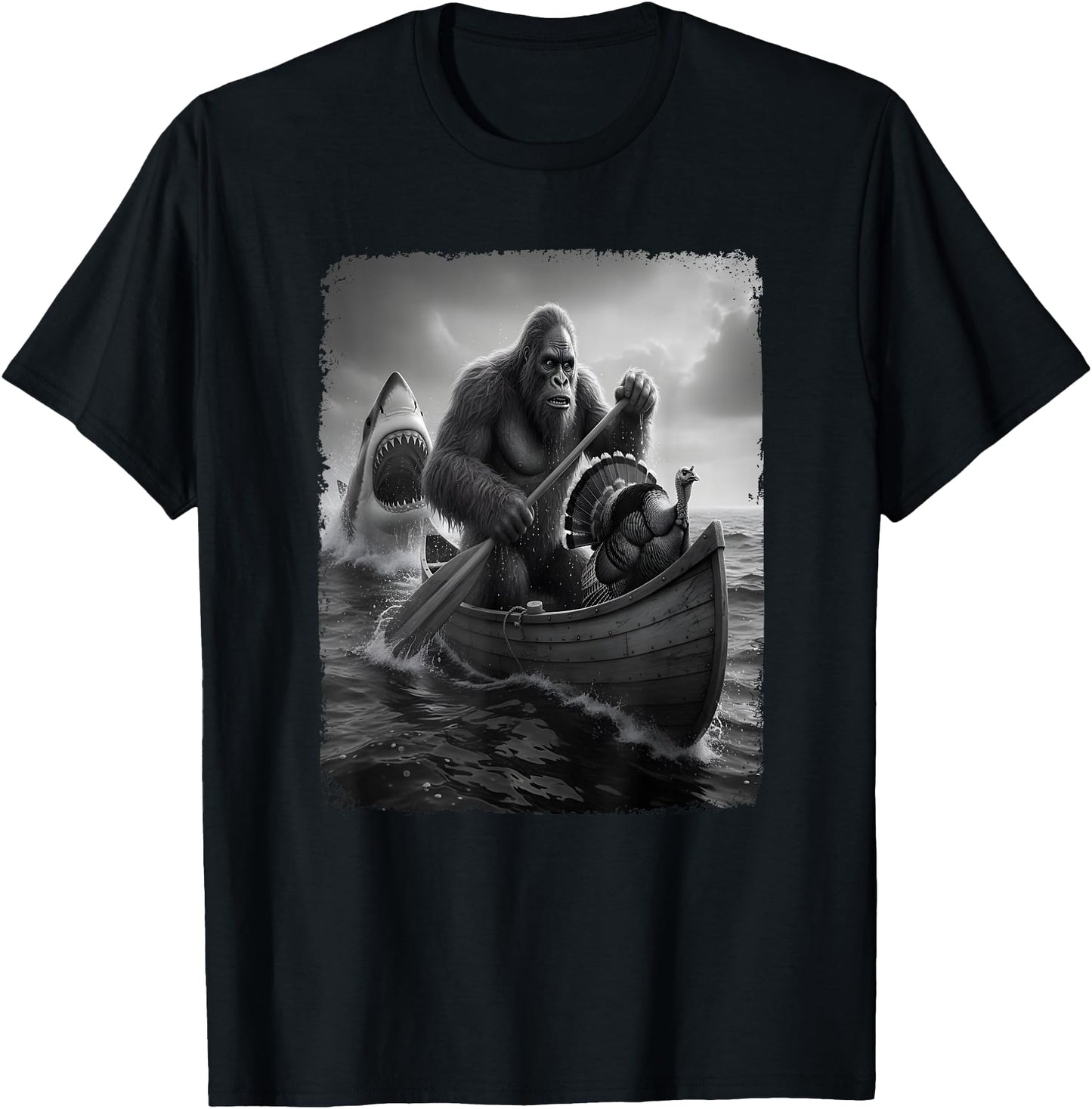 Bigfoot Shark Selfie Costume Sasquatch Parodie Thanksgiving