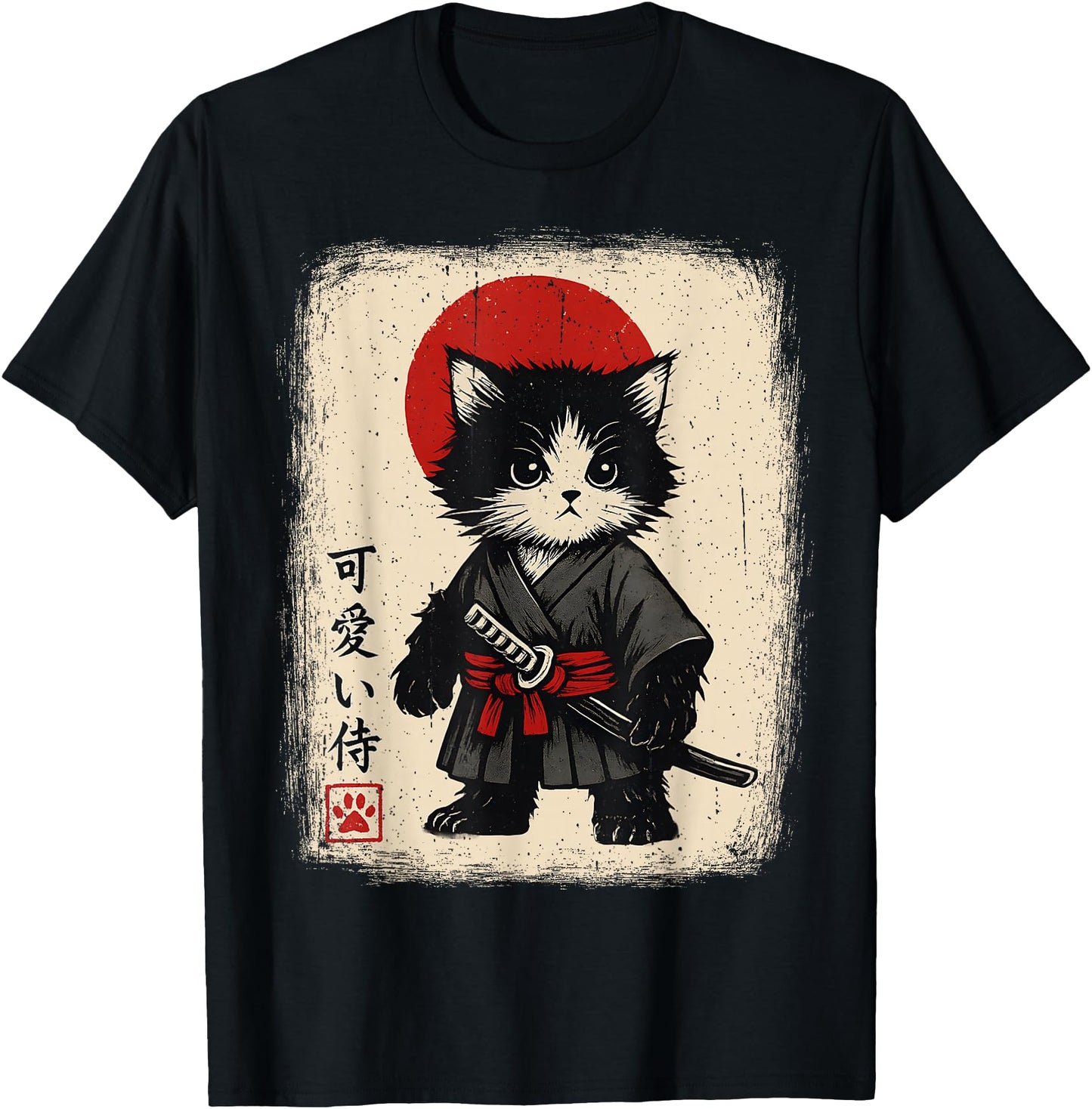 Samurai Cat Japanese Vintage Kawaii Funny Cats