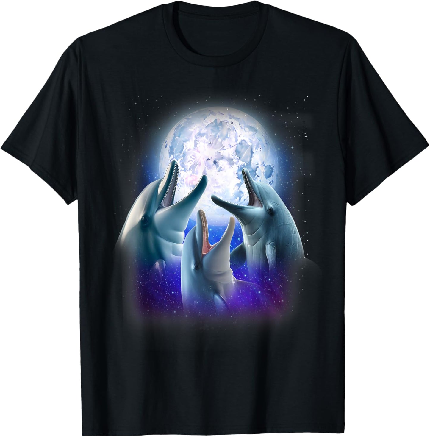 3 Dolphins Howling At The Moon Funny Dolphin Lover Aquarist