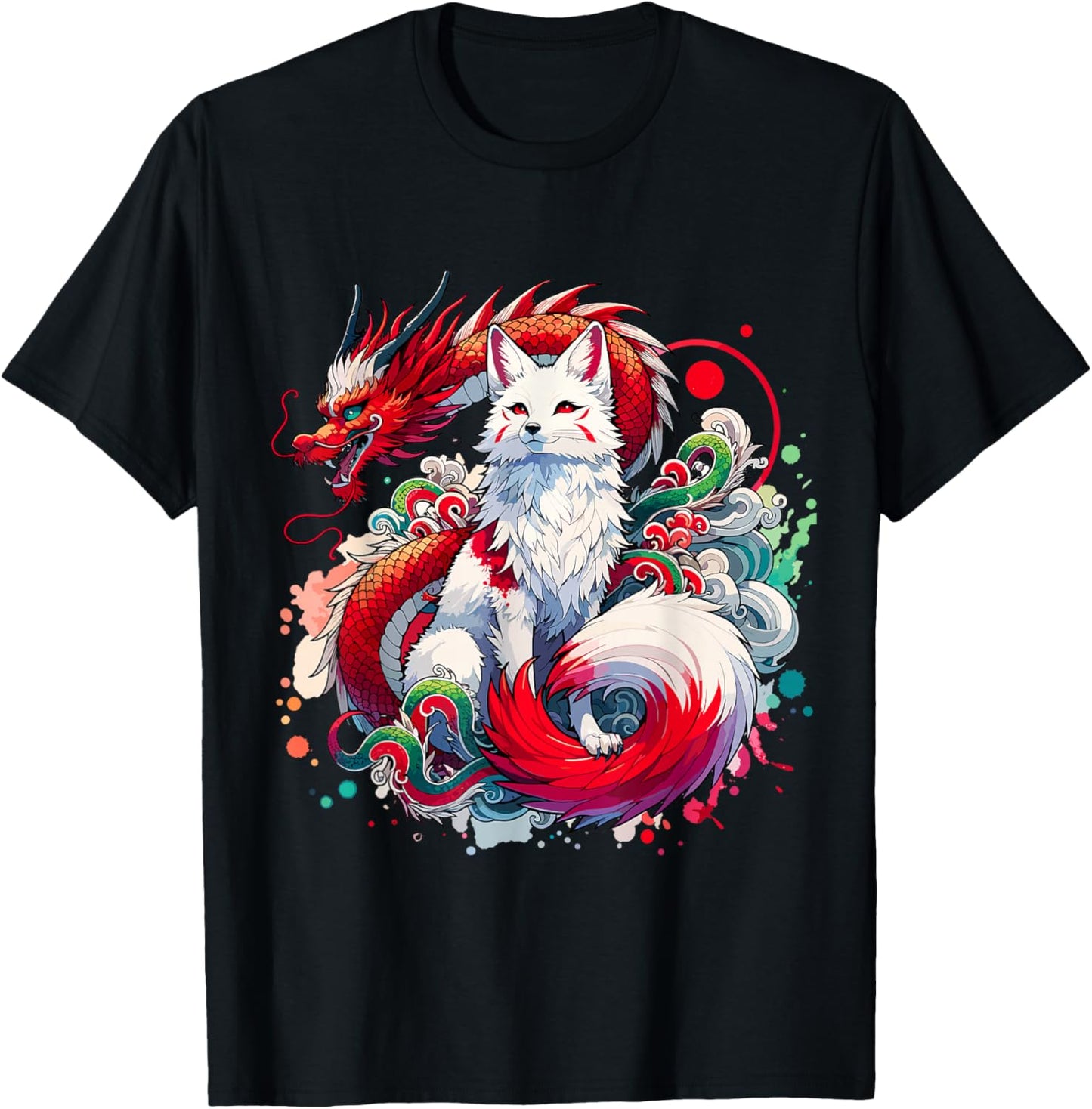 Japanese Nine-tailed Fox Kitsune Dragon