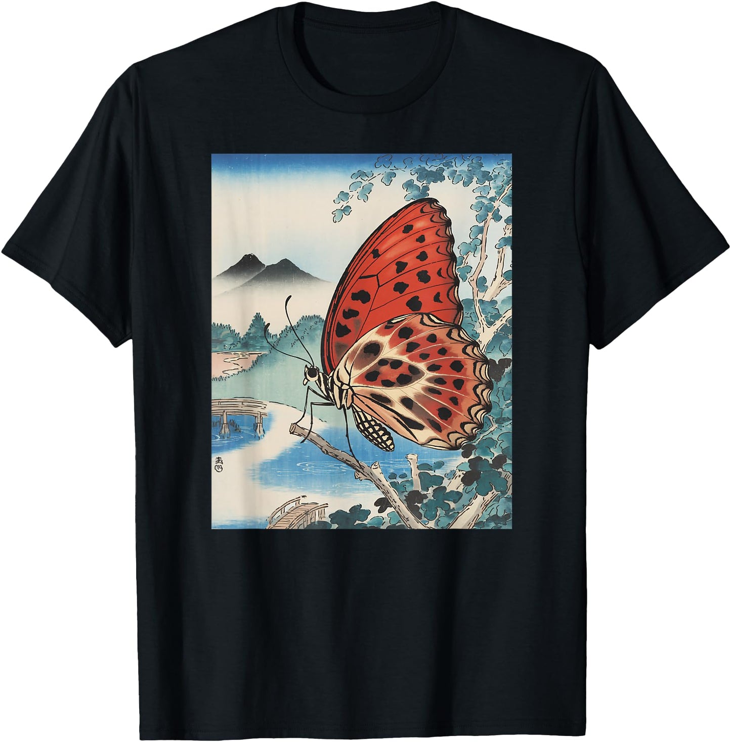 Butterfly Japanese Art Kyosai Vintage Japan Artwork
