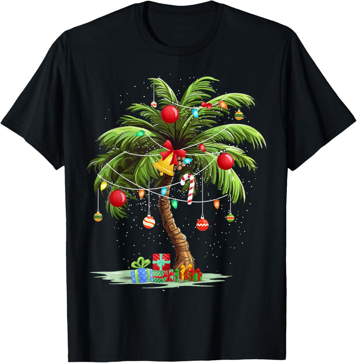 Christmas Palm Tree Light Hawaiian Tropical Xmas