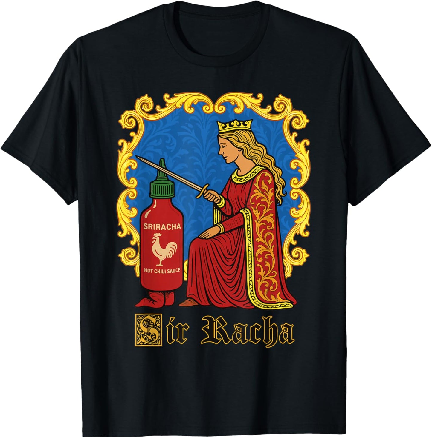 Sir Racha Pun Design for Foodies, Spicy Sauce Lovers, Meme