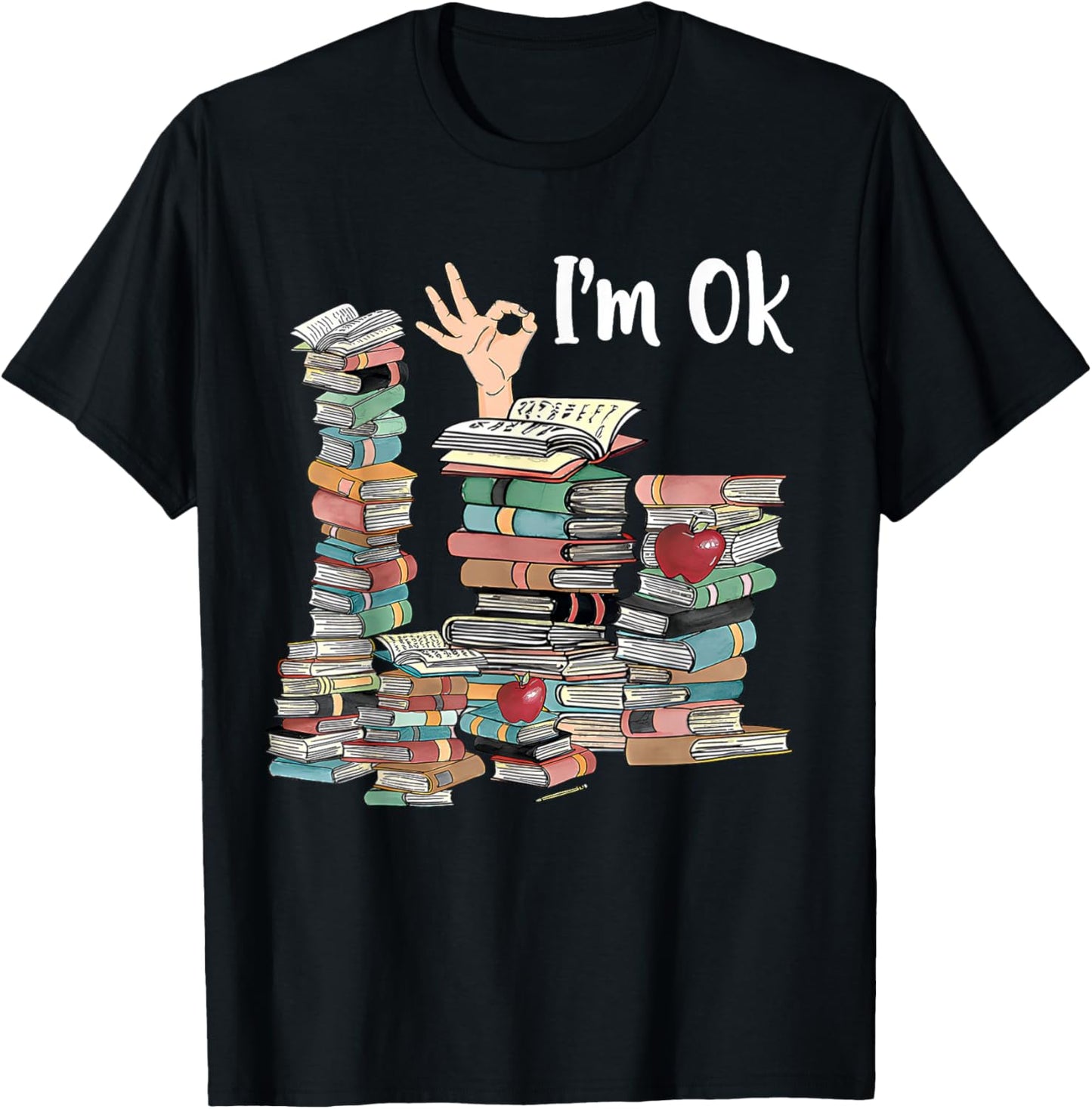 Reading Books Librarian Reader Nerd I'm Ok Teacher School
