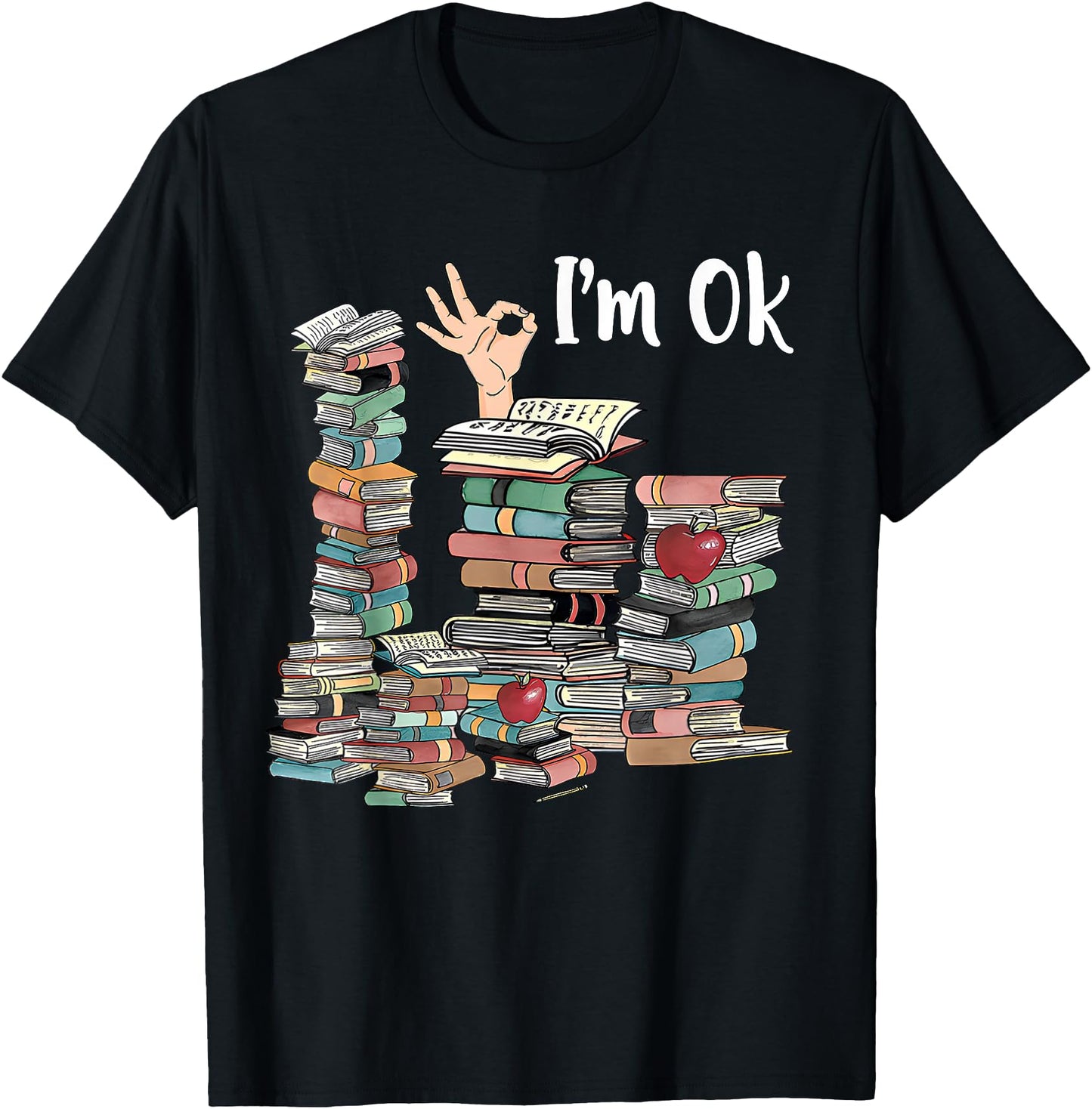 Reading Books Librarian Reader Nerd I'm Ok Teacher School