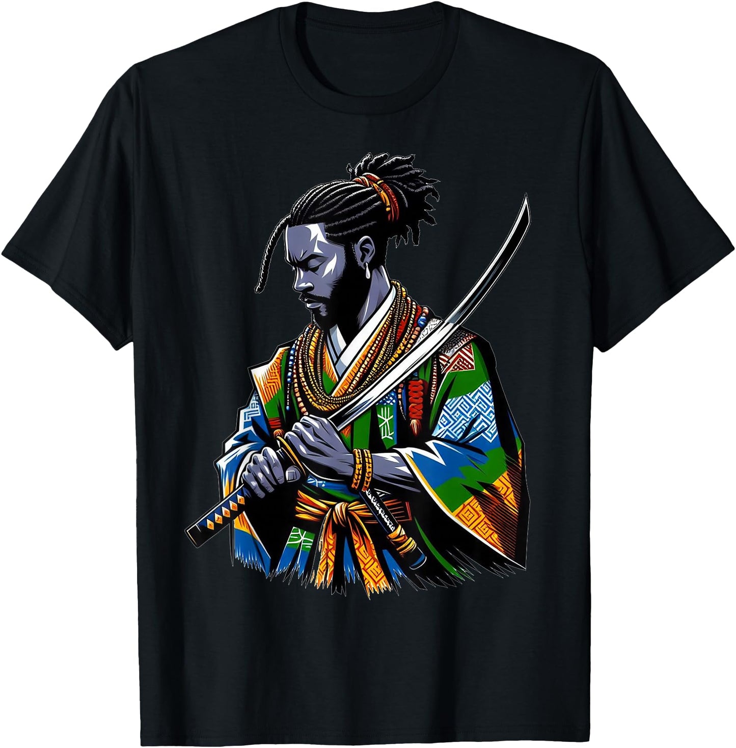 Afro American Samurai Anime Cartoon japanese bushido warrior