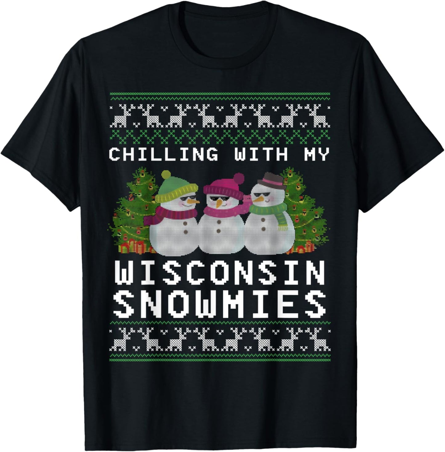 Family Matching Xmas Chilling Wisconsin Snowmies