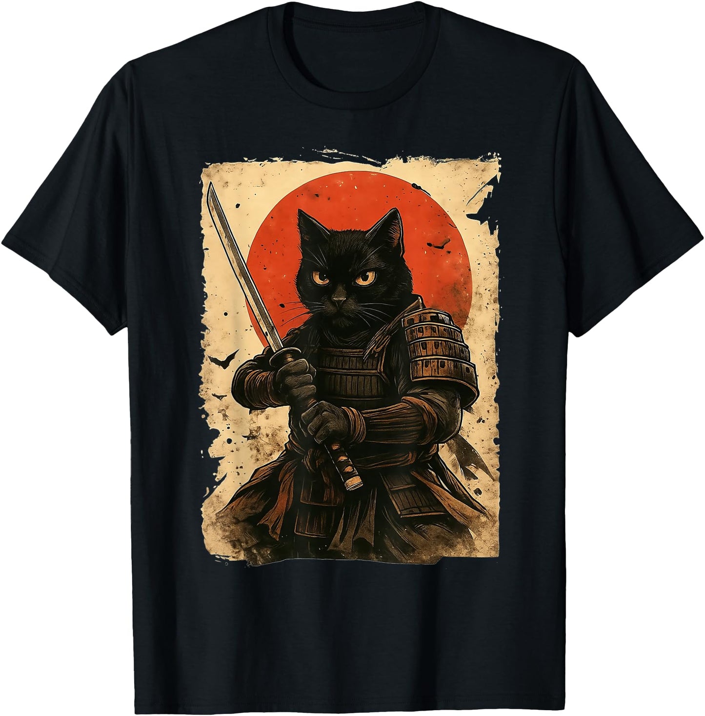 Cat Samurai Vintage Japanese Warrior