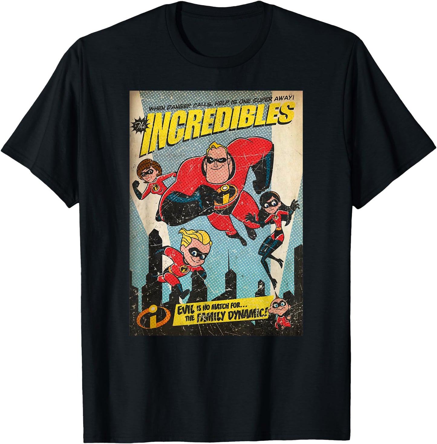 Disney Pixar The Incredibles Family Group Comic Vintage