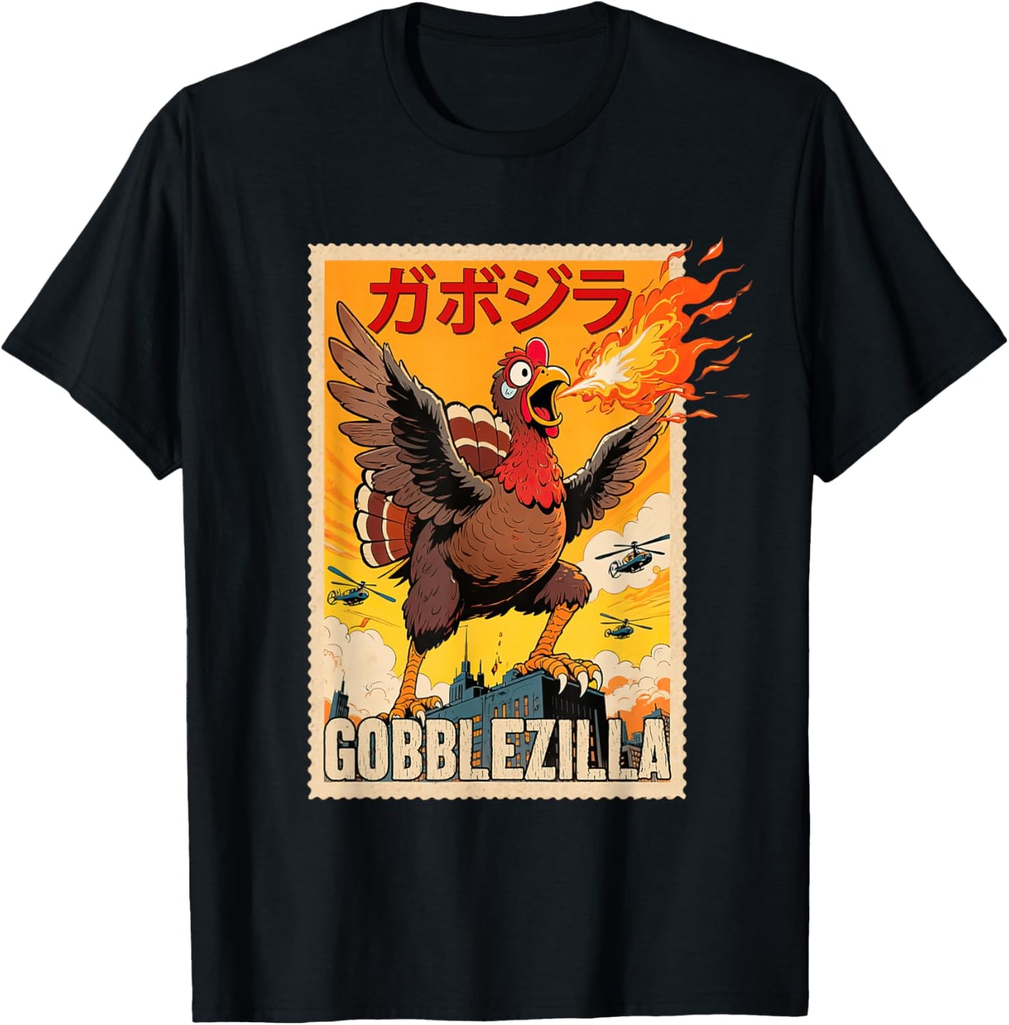 Gobblezilla Thanksgiving Turkey Gobble Japanese Anime Autumn