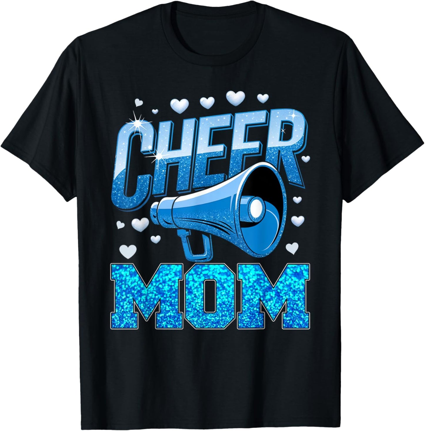 Cheer Mom Blue White T-Shirt