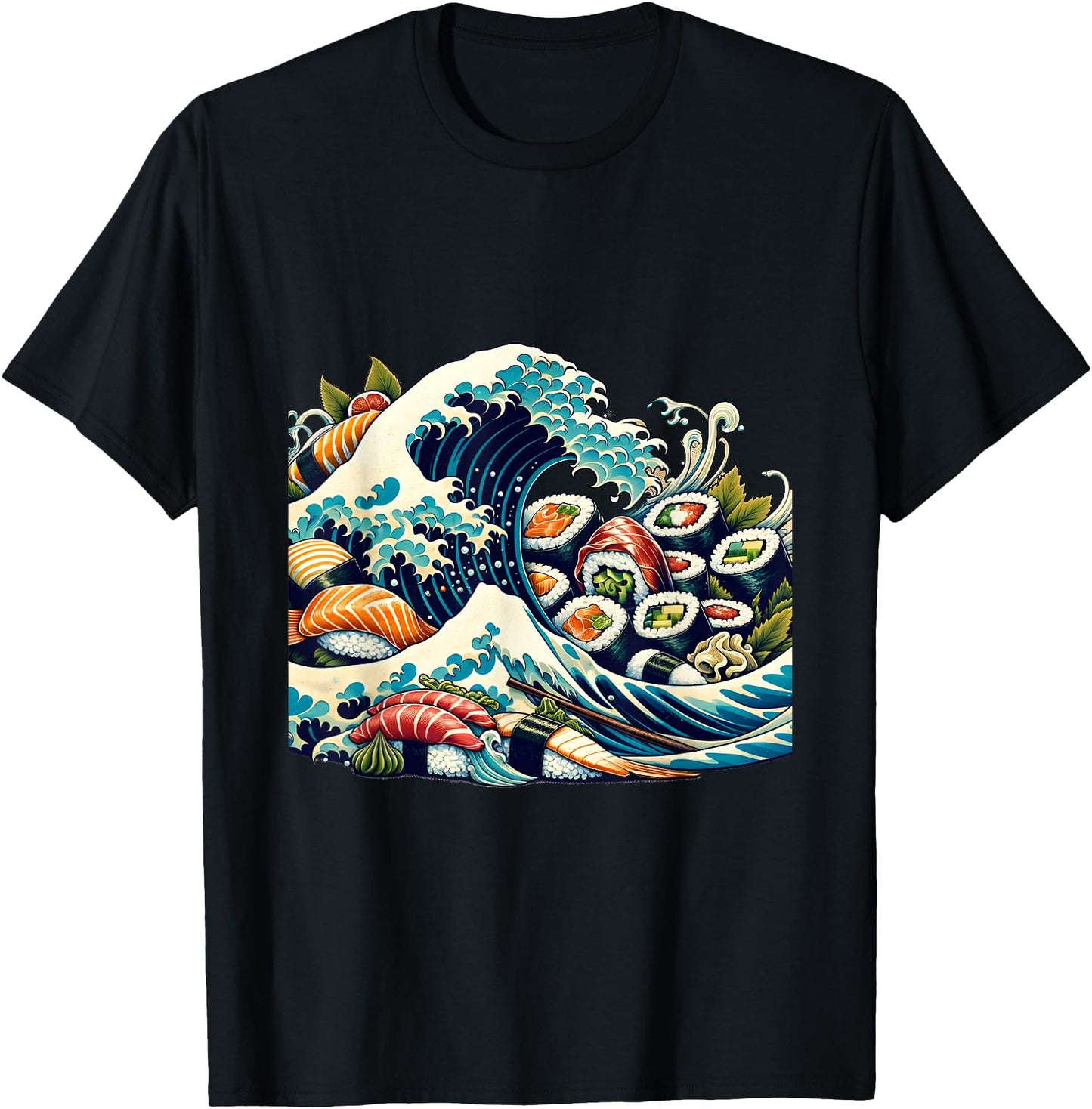 Sushi Wave Tees Great Sushi Wave Art Tee Japanese Food Lover