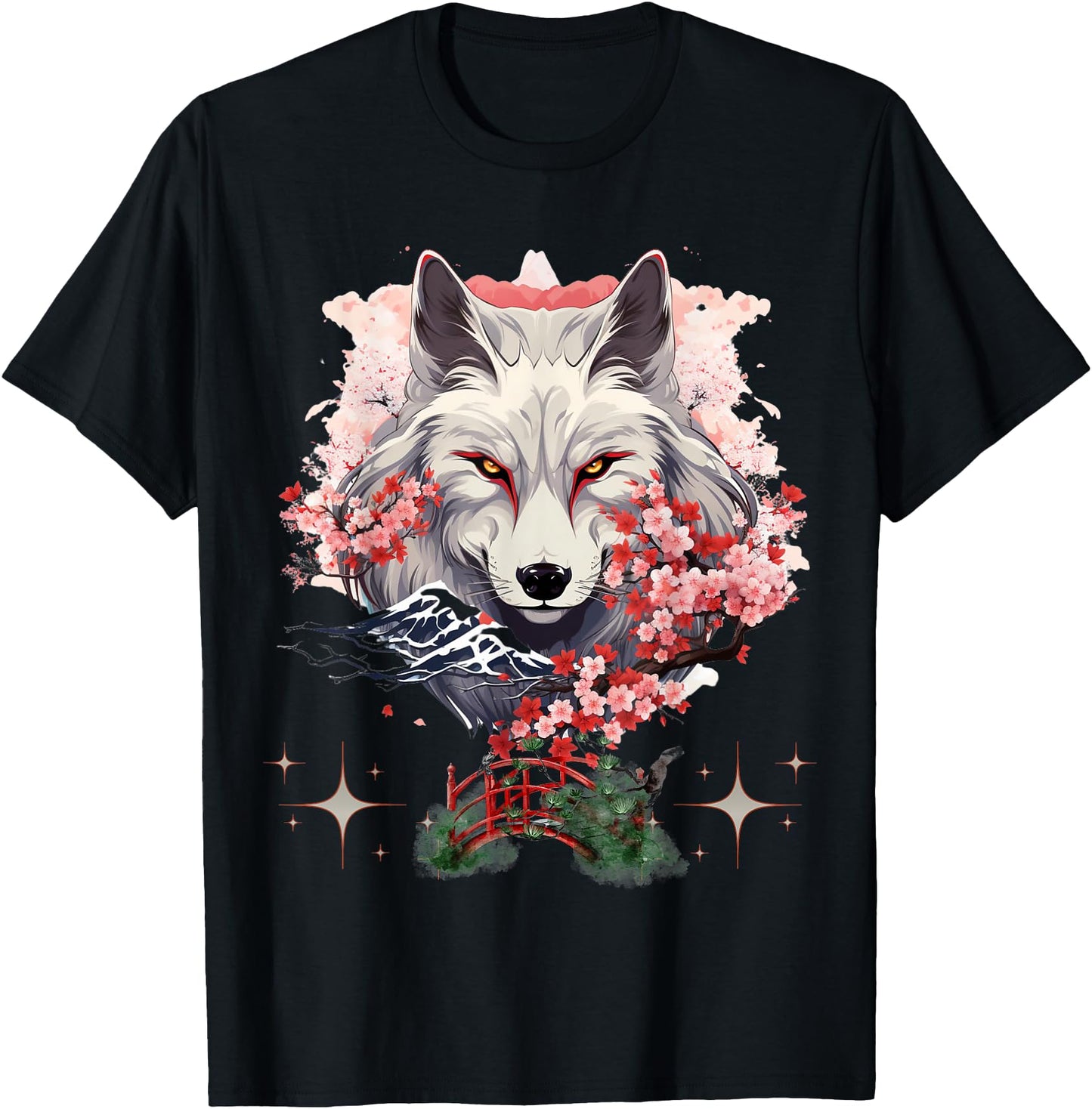 Okami Wolf Japanese Anime Kawaii Blossom Cherry Flower