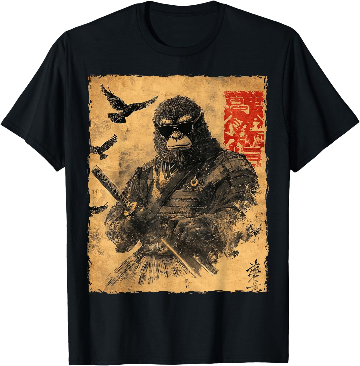 Bigfoot Sasquatch Samurai Sunglasses Japanese Warrior Anime